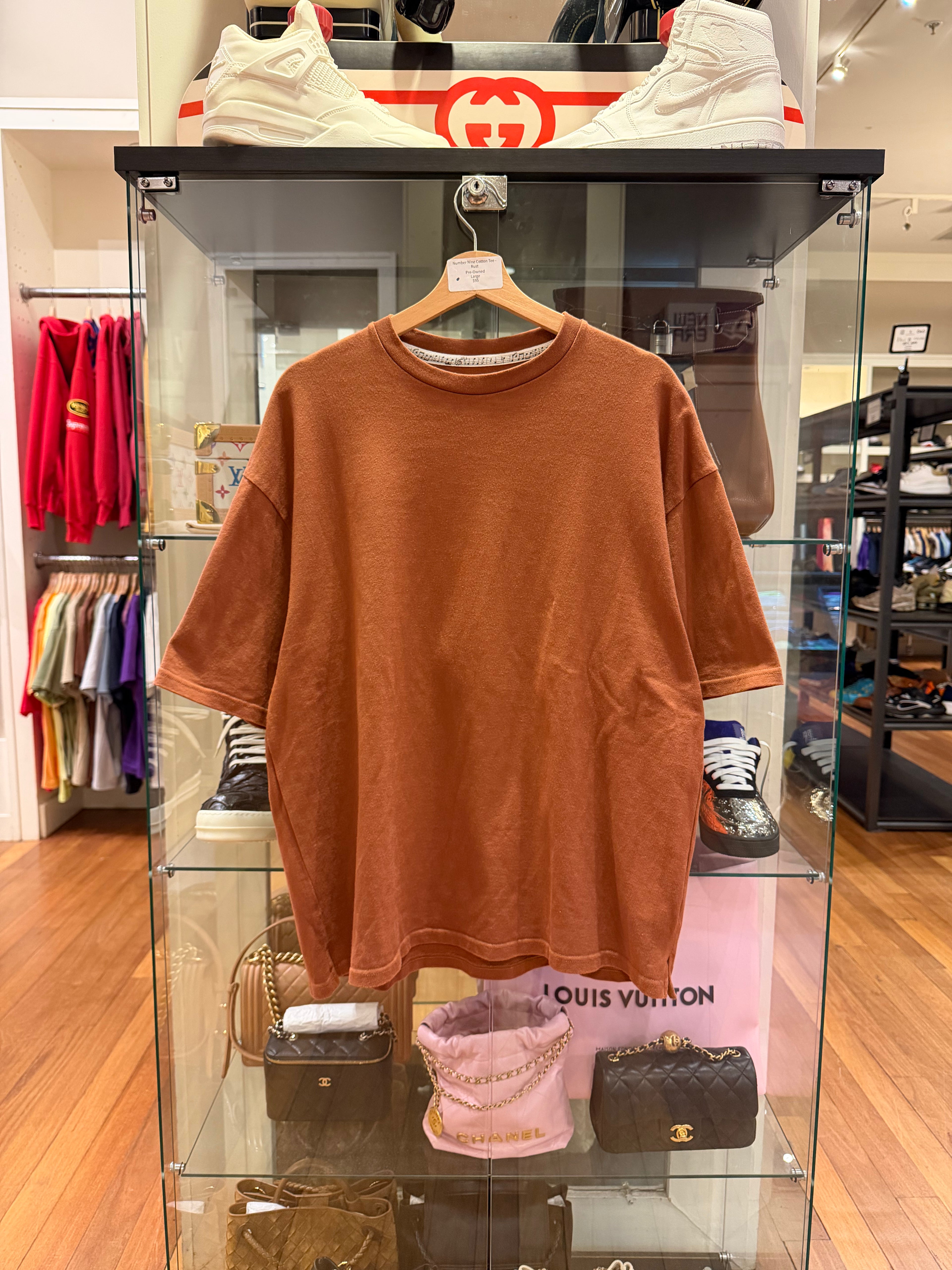 Number Nine Cotton Tee -
Rust