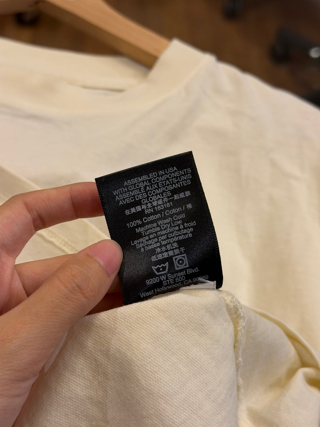 Rhude Cannes Beach Tee -
Cream