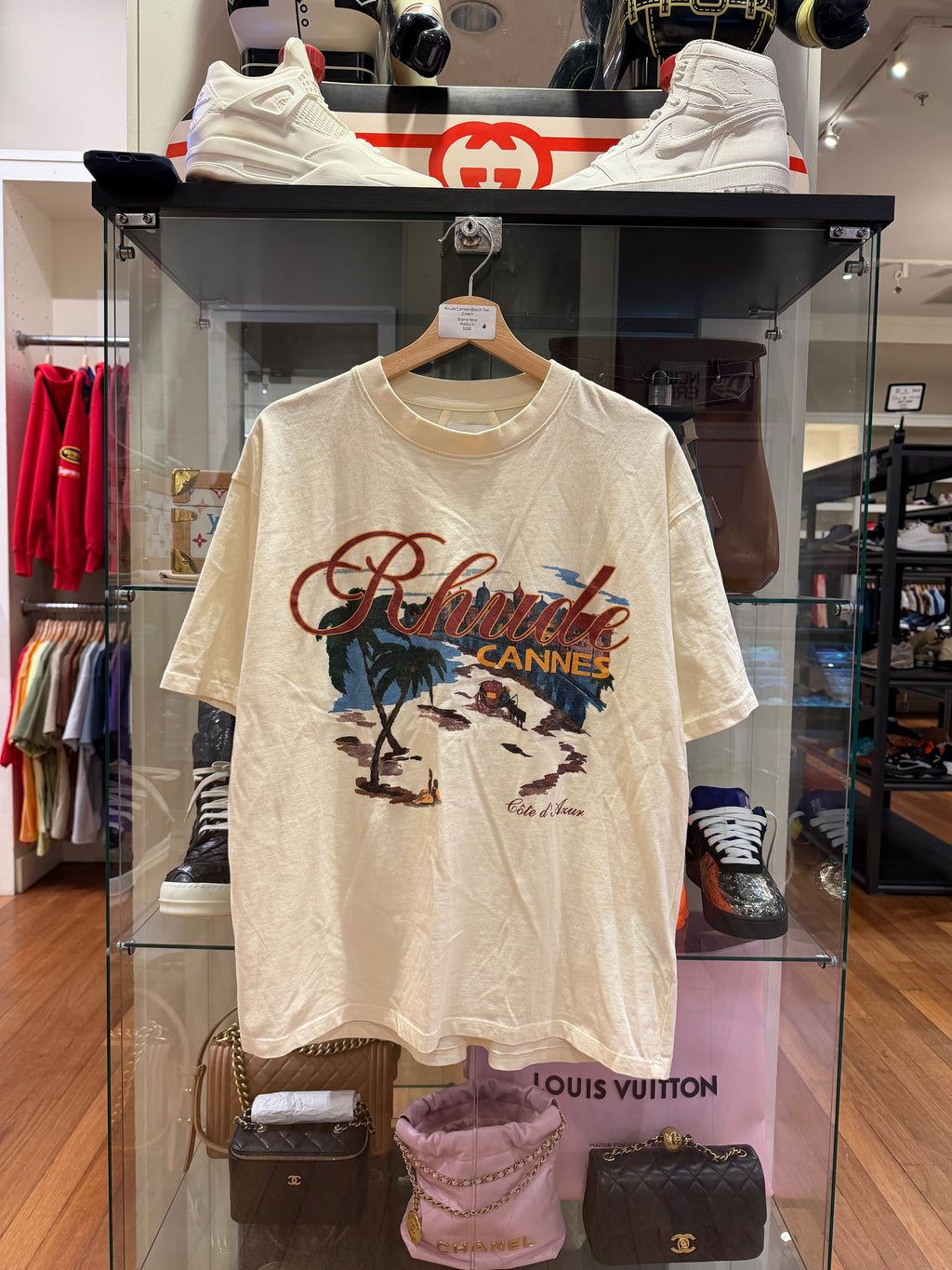 Rhude Cannes Beach Tee -
Cream