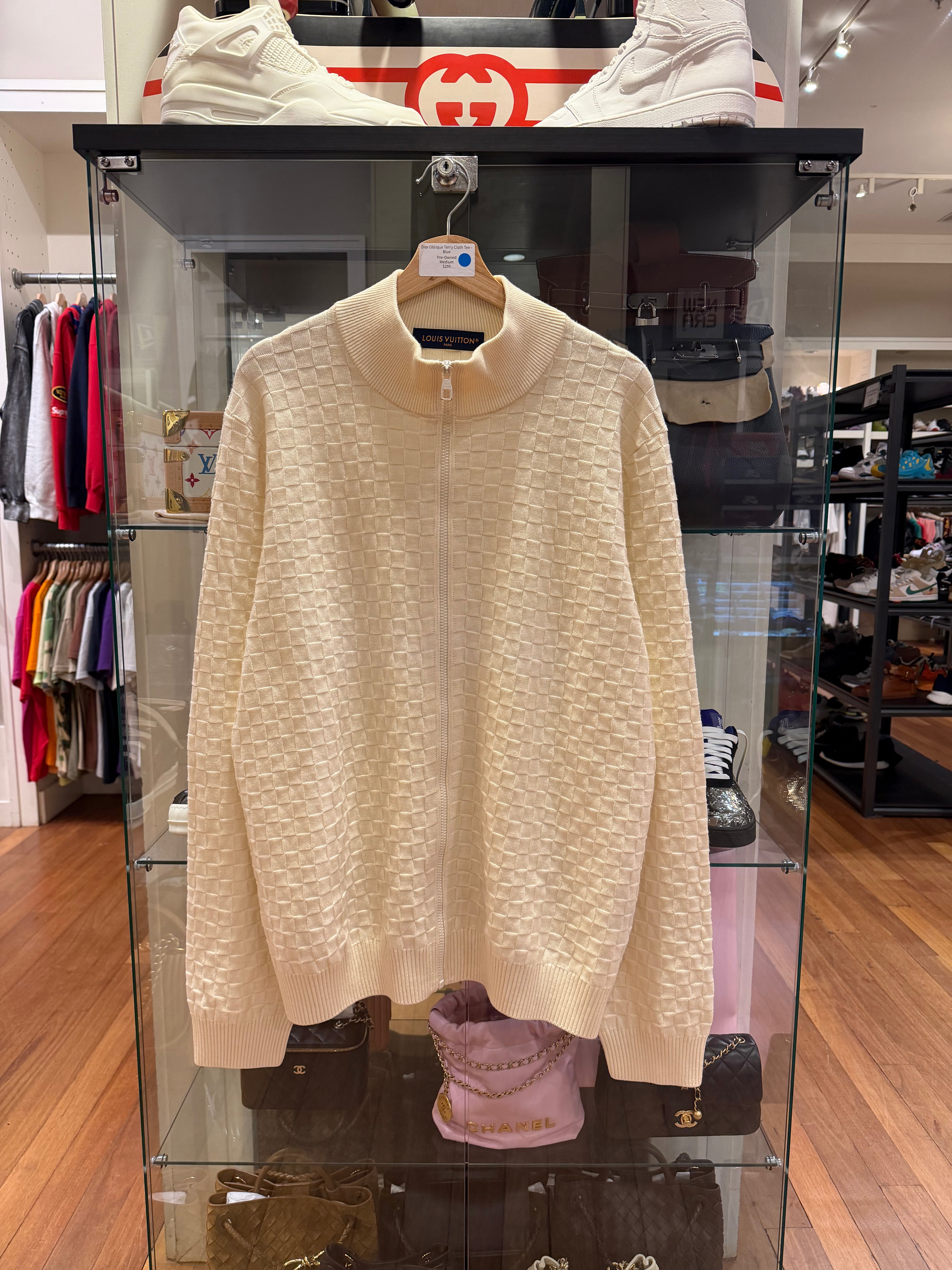 LV Damier Signature Zip Through Cardigan