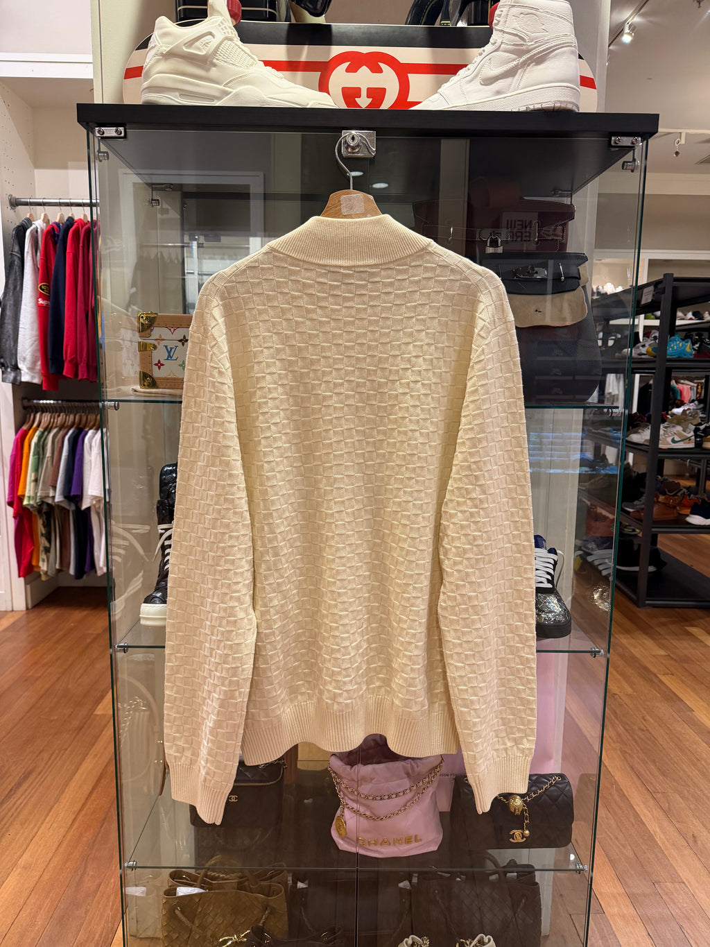 LV Damier Signature Zip Through Cardigan