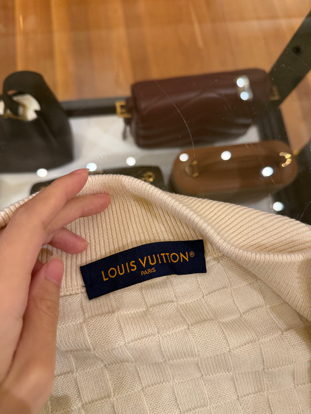 LV Damier Signature Zip Through Cardigan