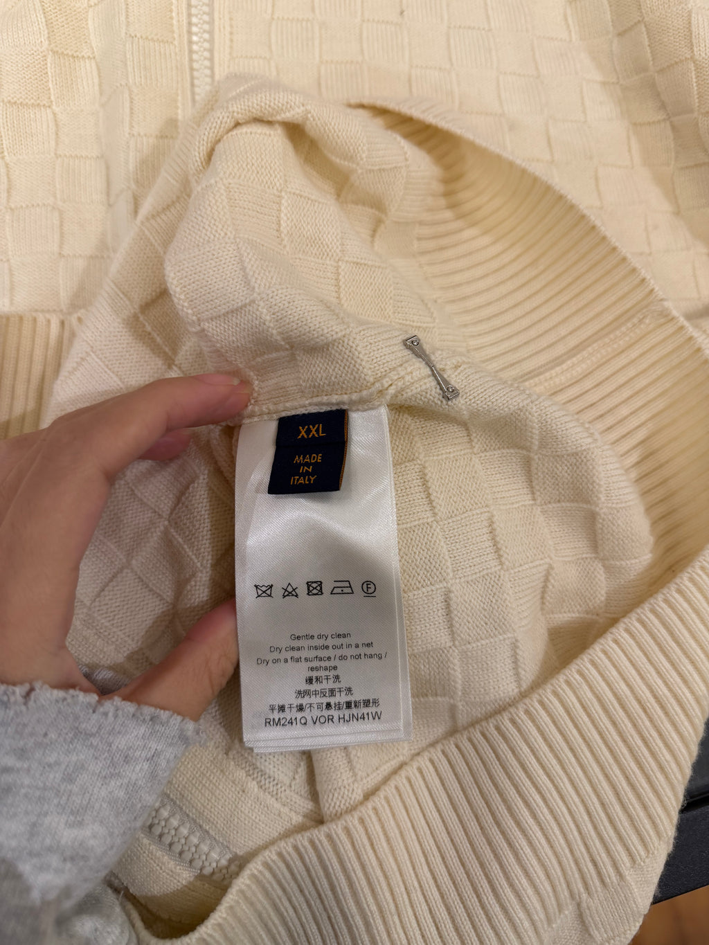LV Damier Signature Zip Through Cardigan