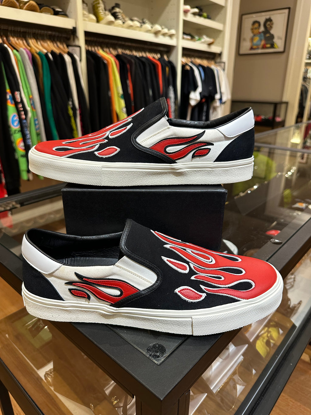 AMIRI Flame Slip-On Sneakers – Size EU 45 / US 12