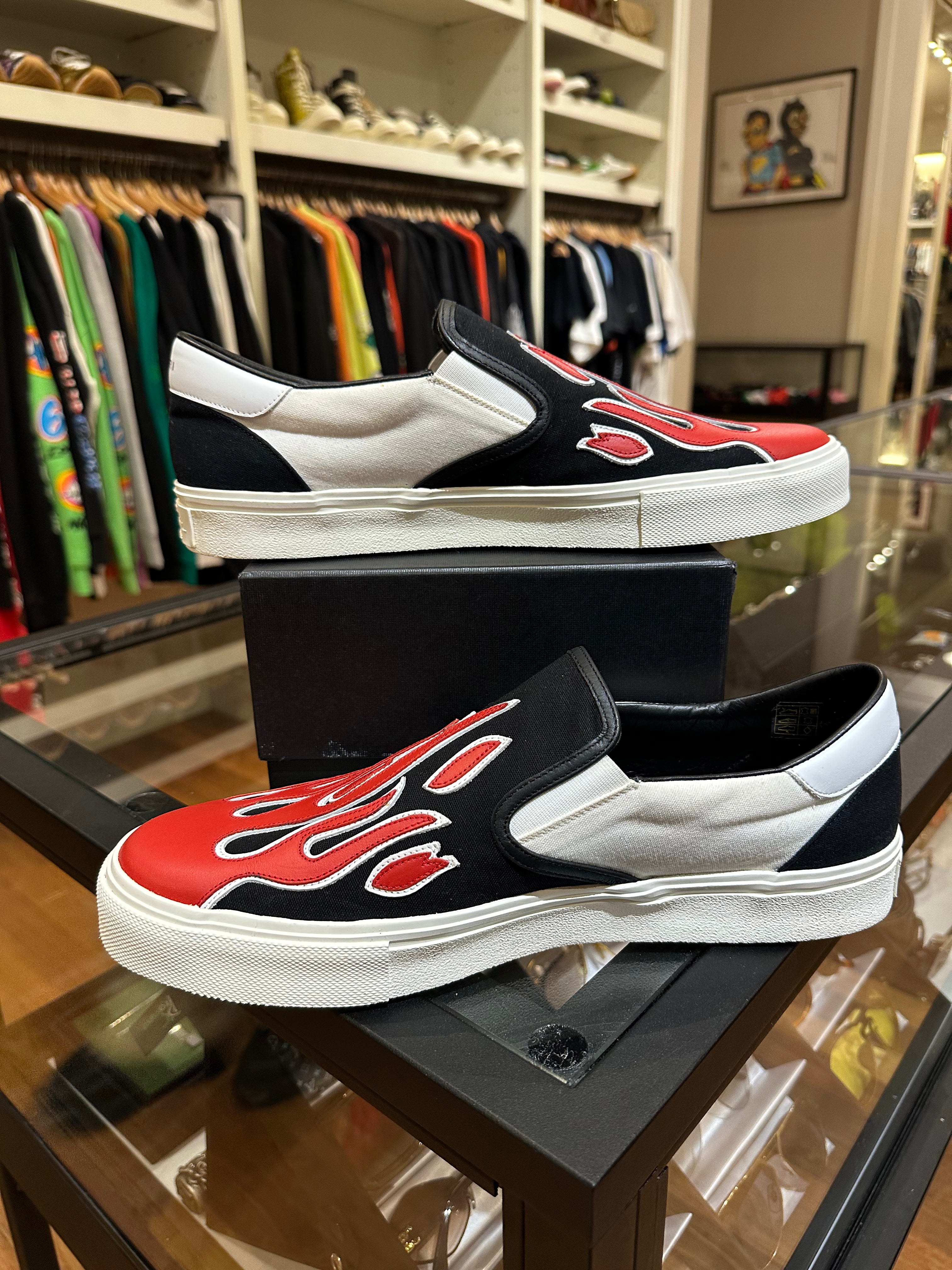 AMIRI Flame Slip-On Sneakers – Size EU 45 / US 12