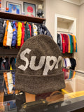 Supreme Big Logo Beanie - Brown
