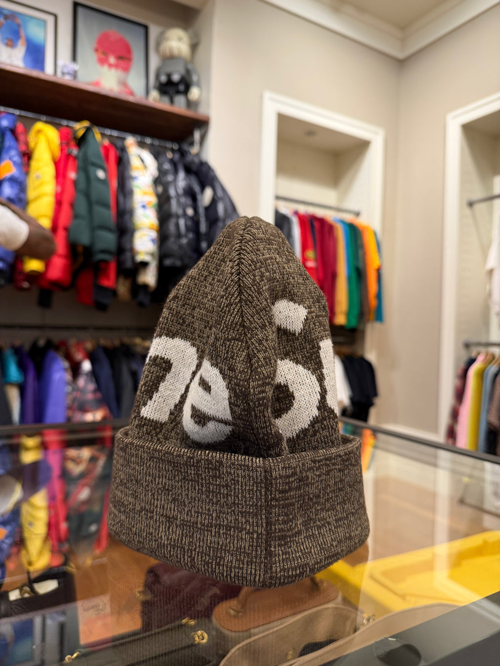 Supreme Big Logo Beanie - Brown
