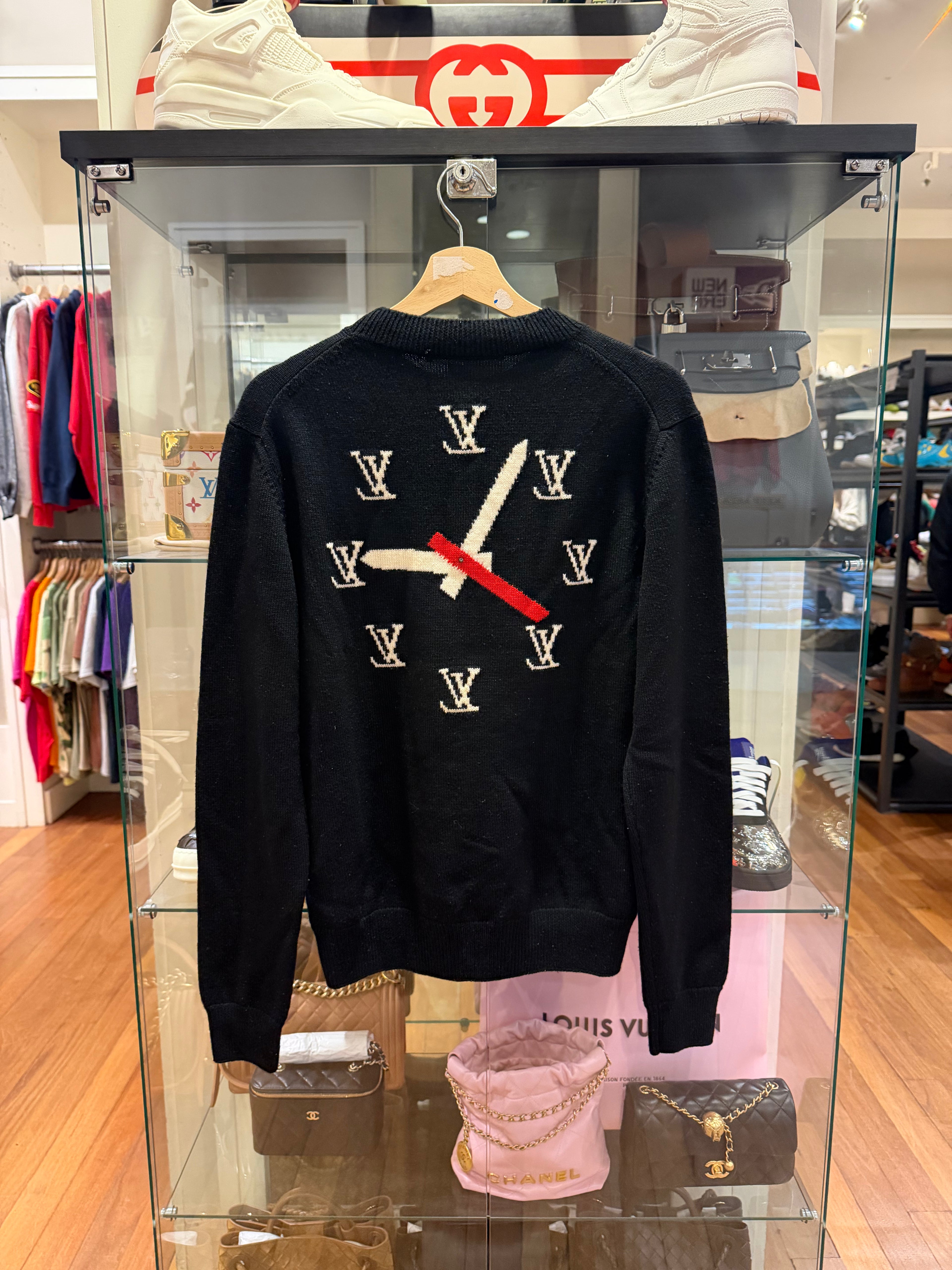 LV Clock Knit Sweater by Virgil Ablah