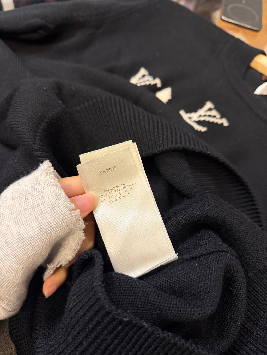 LV Clock Knit Sweater by Virgil Ablah