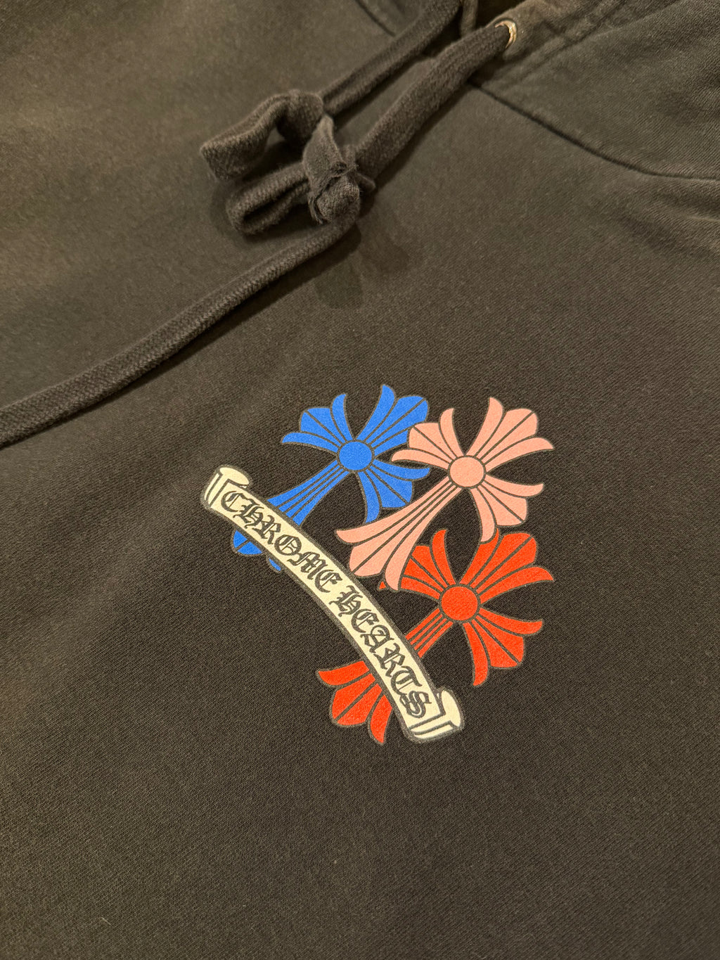 Chrome Hearts Multicolor Cemetery Cross Hoodie - Black