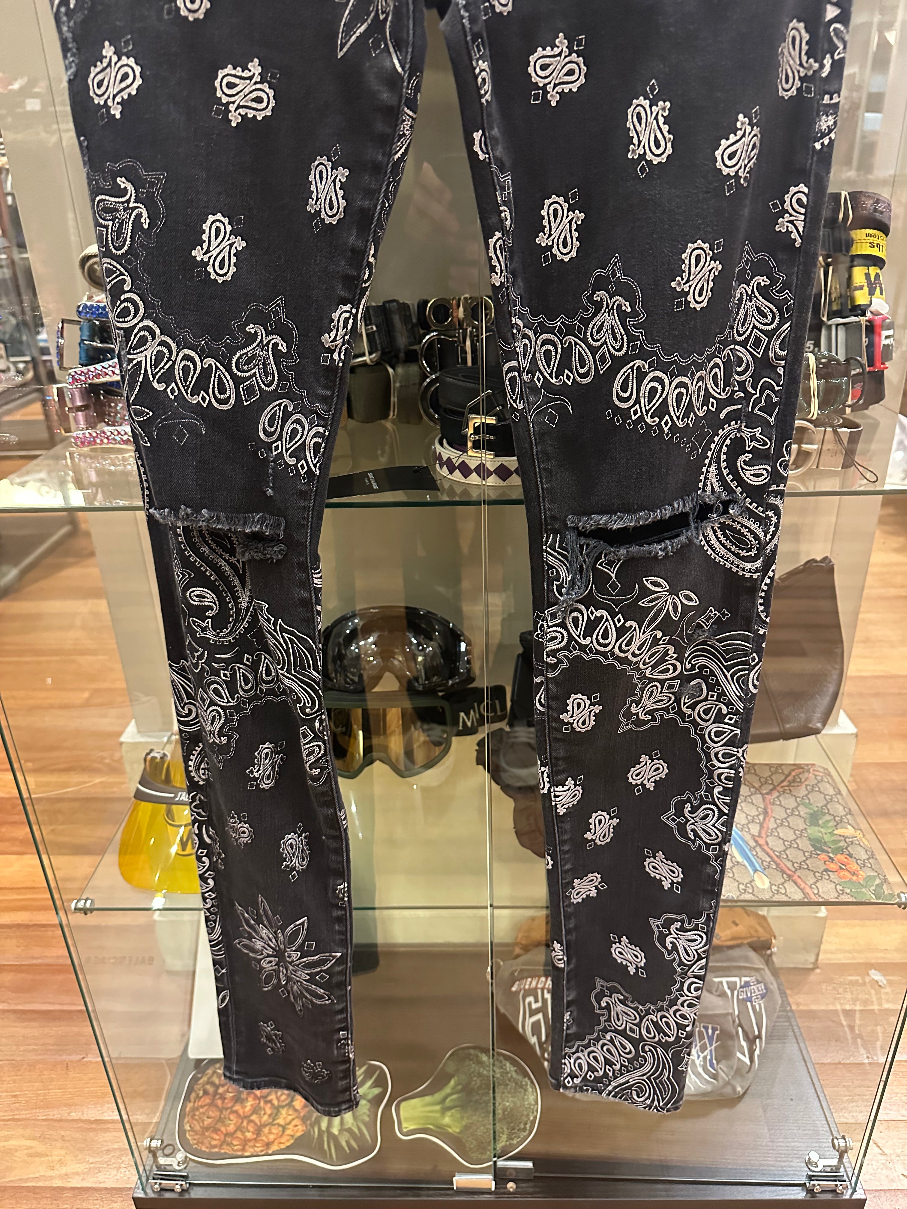Amiri Bandana Denim Jeans