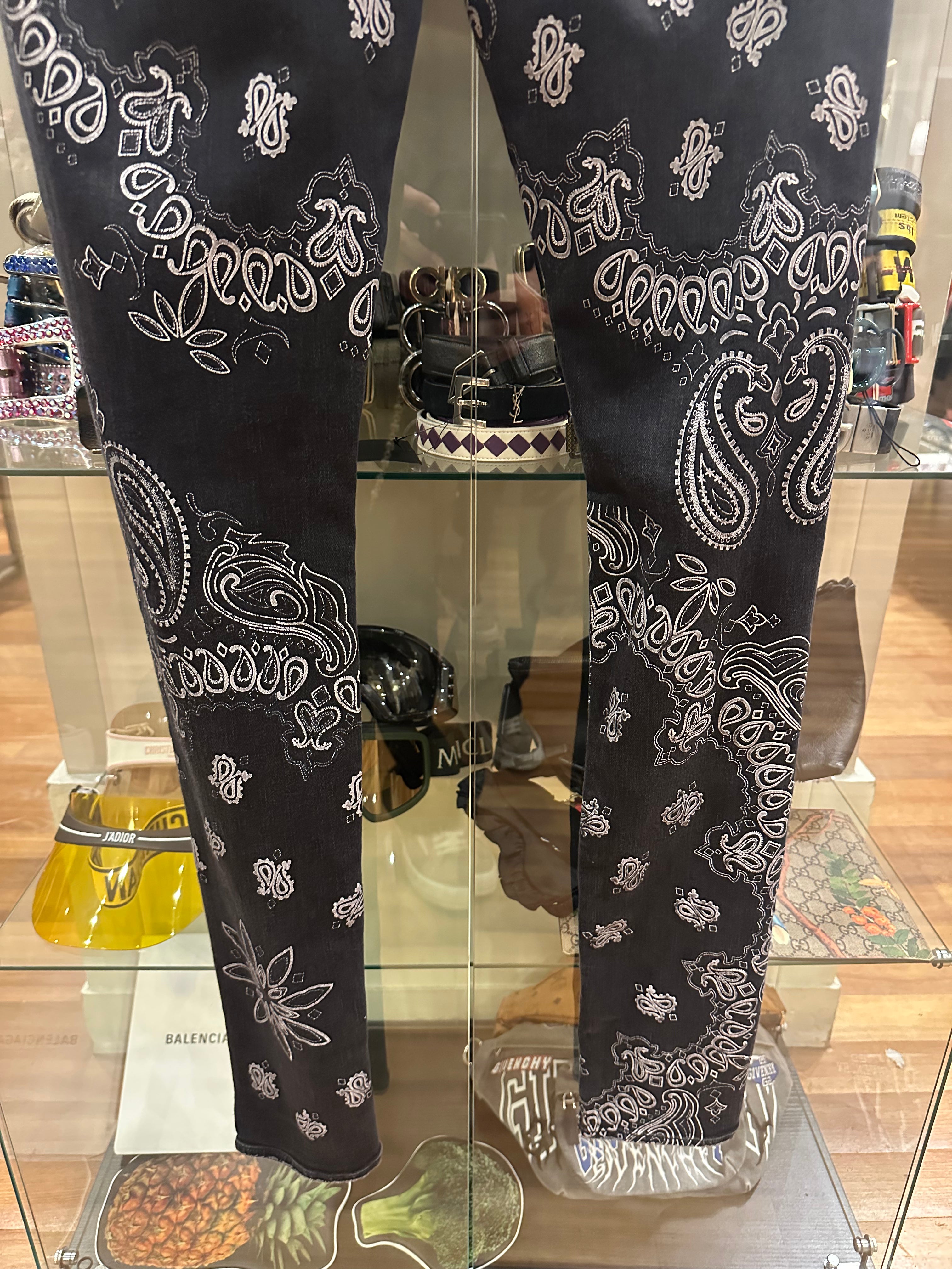 Amiri Bandana Denim Jeans