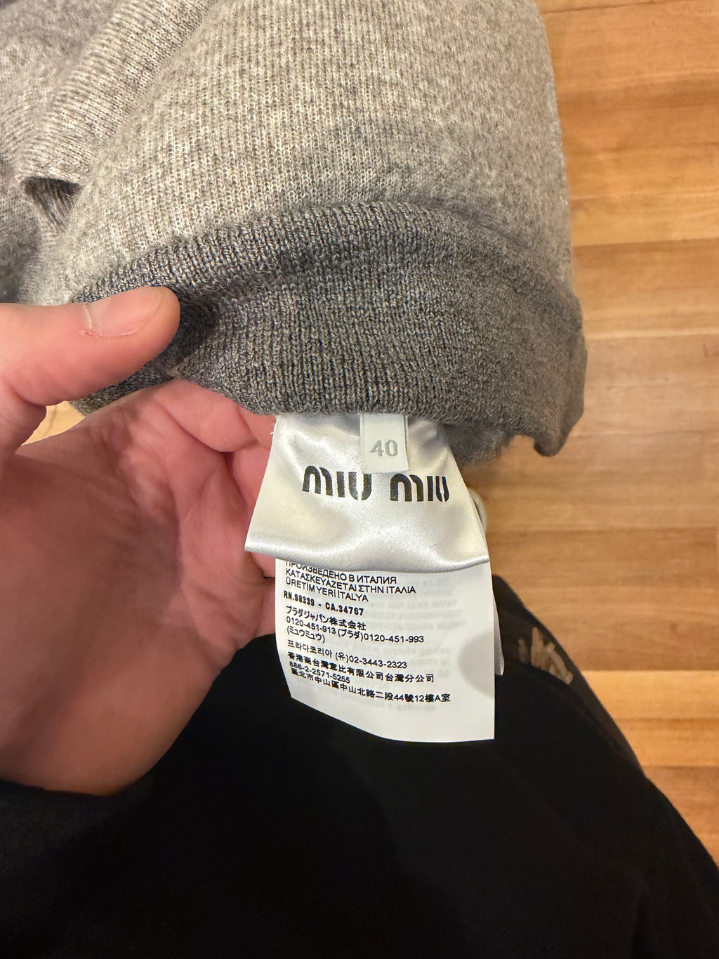 Miu Miu Fleece Full Zip Hoodie