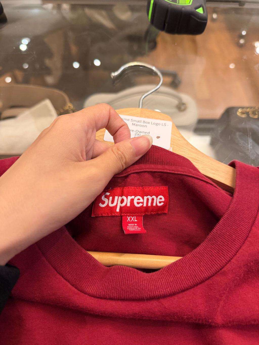 Supreme Small Box Logo LS -
Maroon