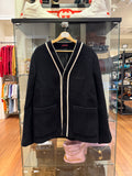 Gucci Men’s Wool Blend Logo Patch V/Neck Cardigan