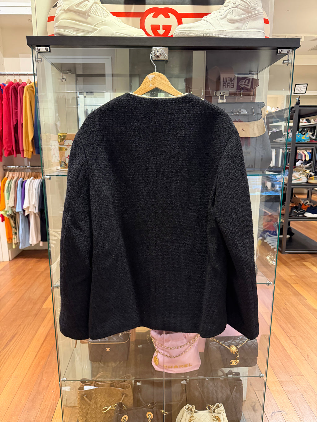 Gucci Men’s Wool Blend Logo Patch V/Neck Cardigan