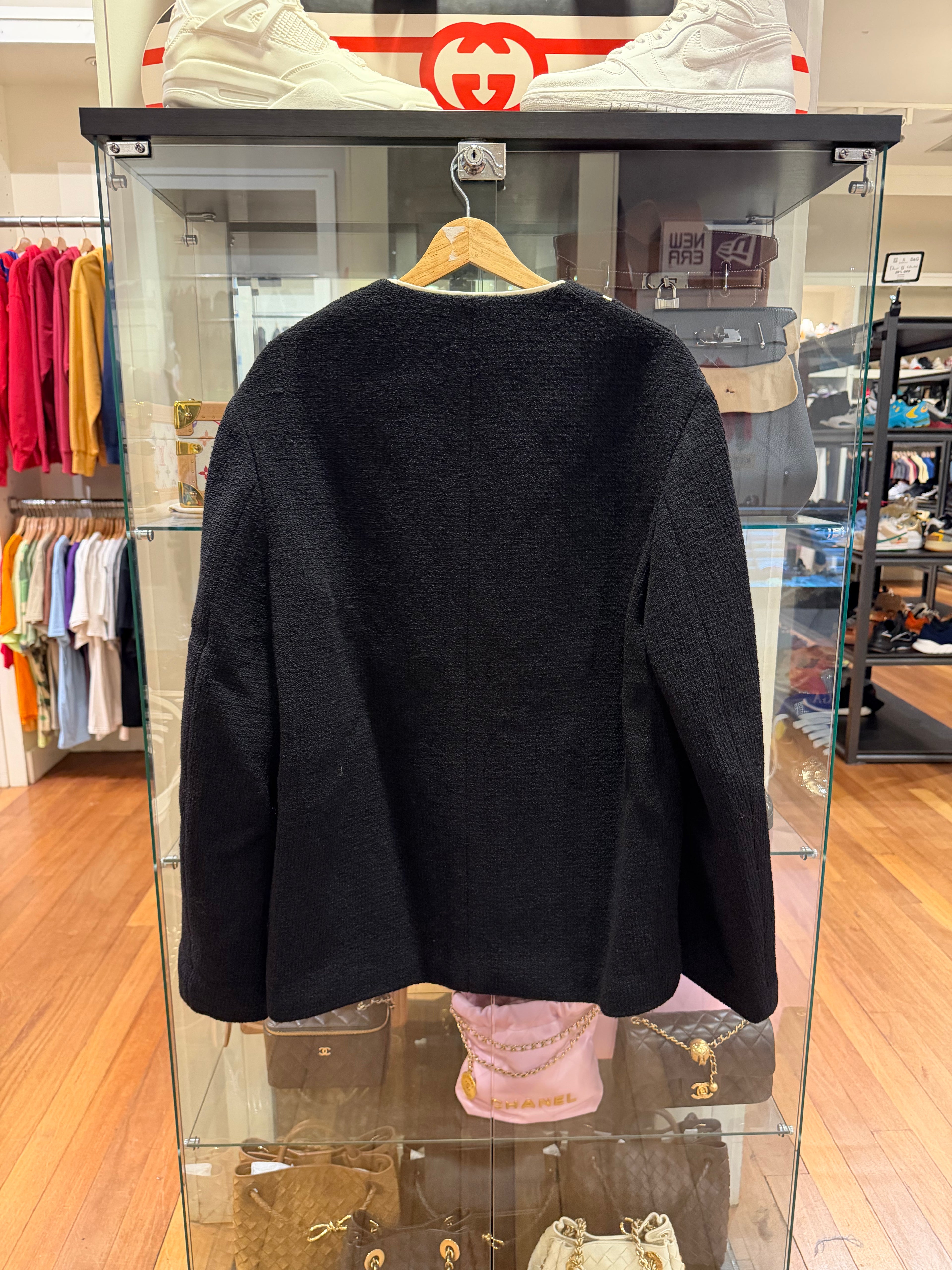 Gucci Men’s Wool Blend Logo Patch V/Neck Cardigan