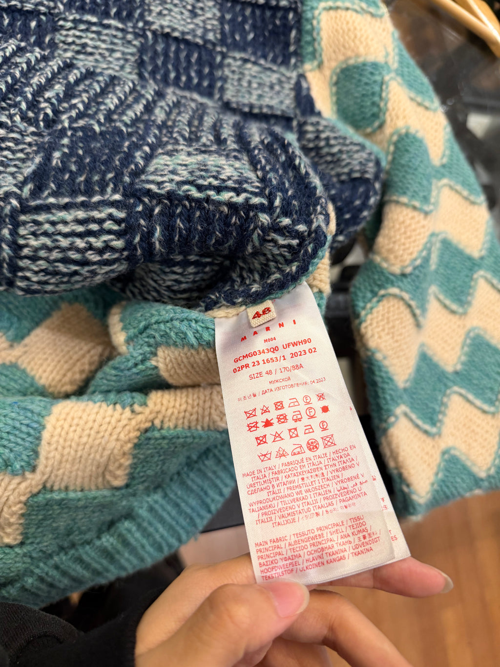 Marni Checkered Knit Pullover