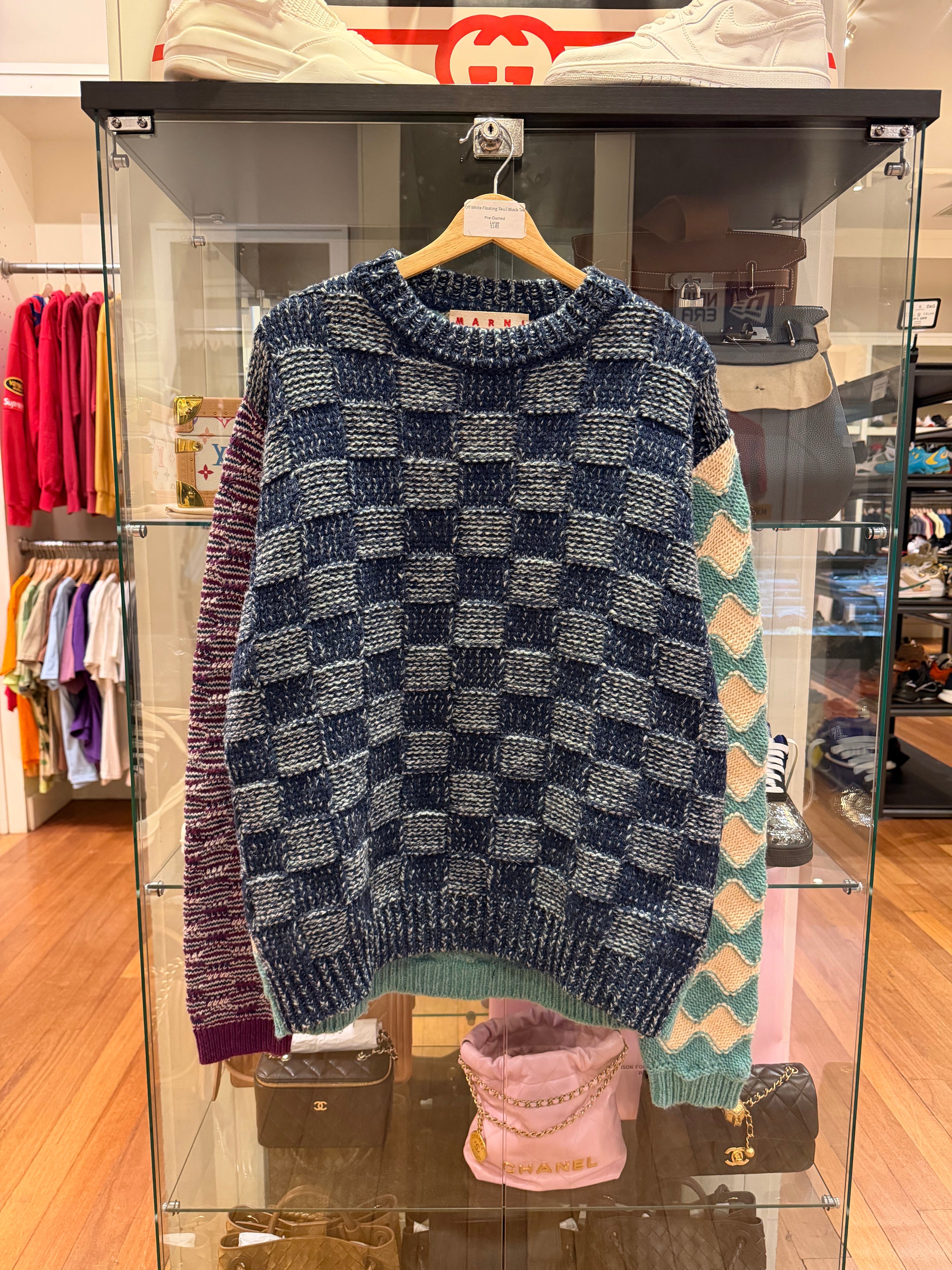 Marni Checkered Knit Pullover
