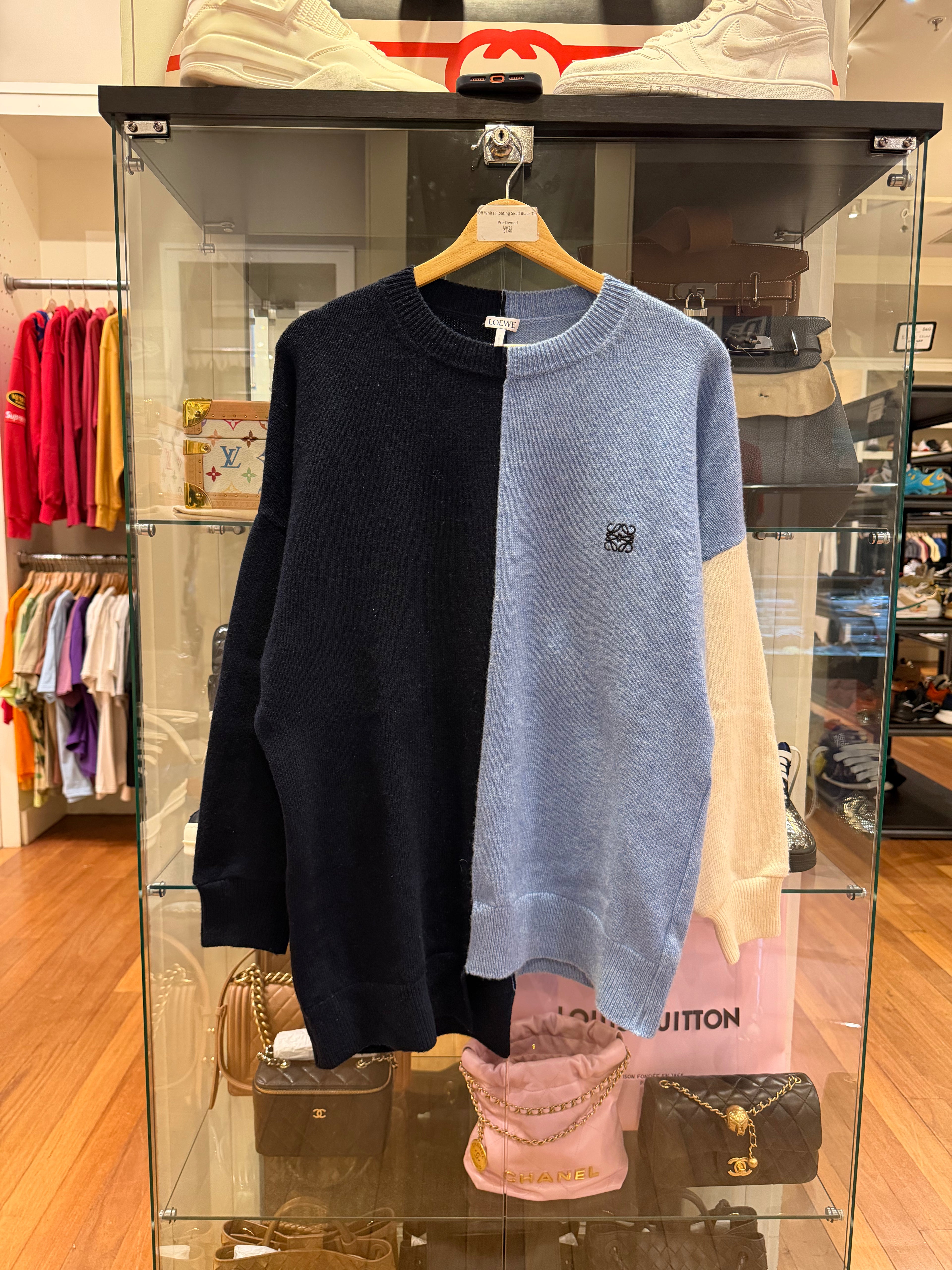 Loewe Men’s Asymmetric Colour Block Knit