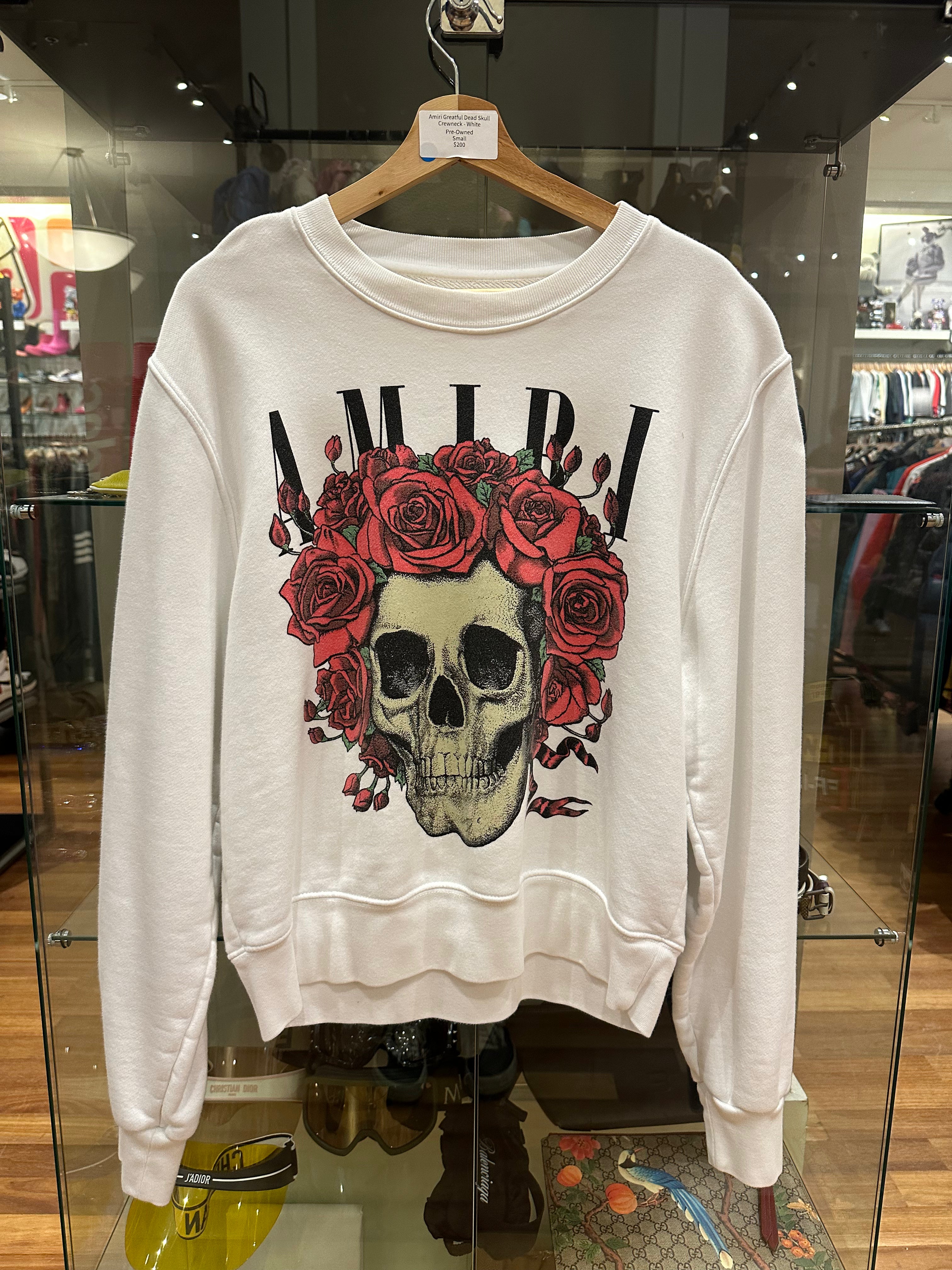 Amiri Floral Skull Crewneck