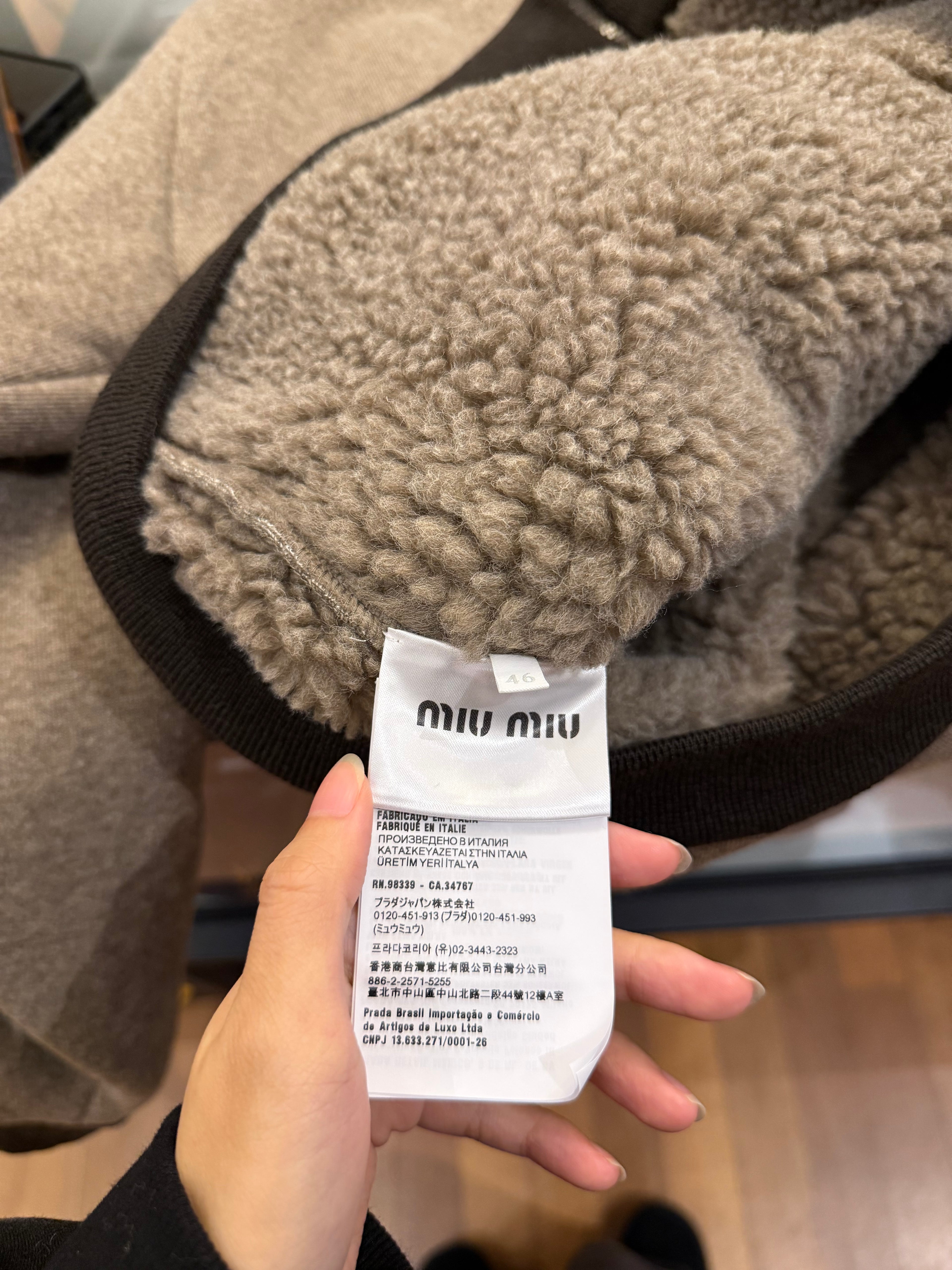 Miu Miu Fleece Full Zip
Blouson Jacket