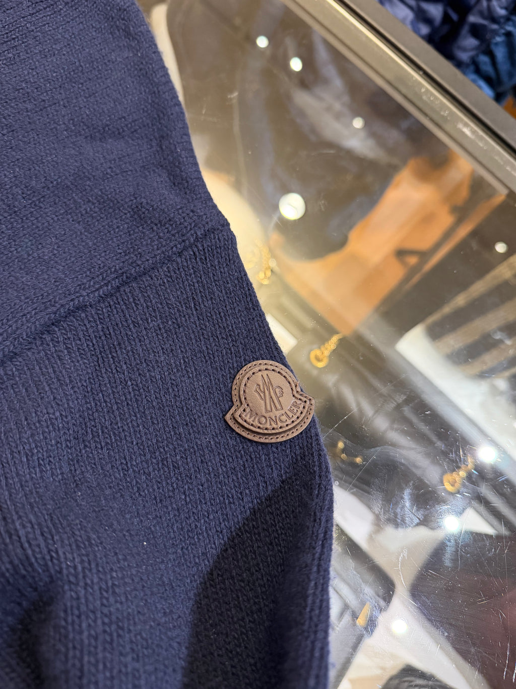 Moncler Navy Wool Sweater
