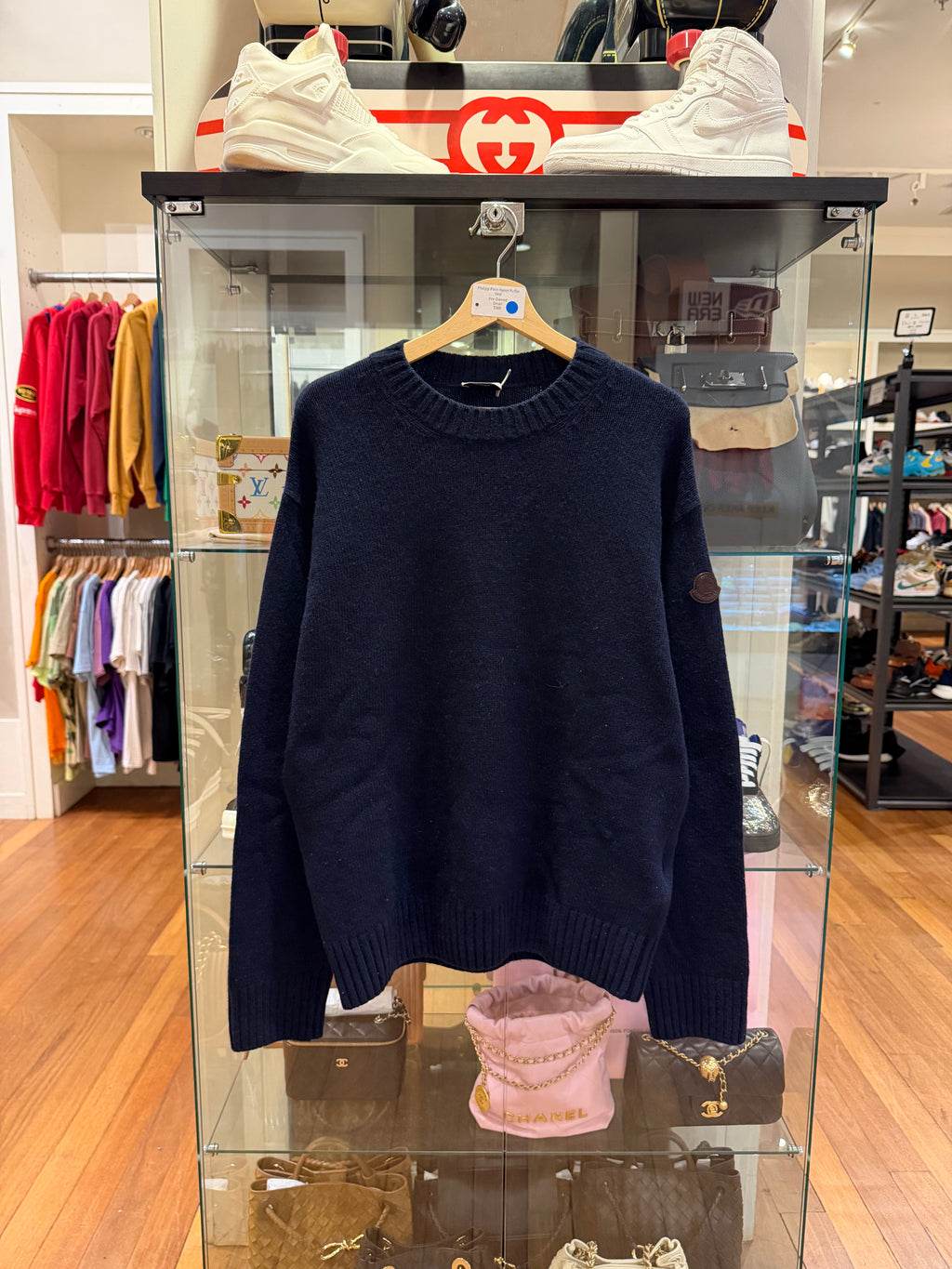 Moncler Navy Wool Sweater