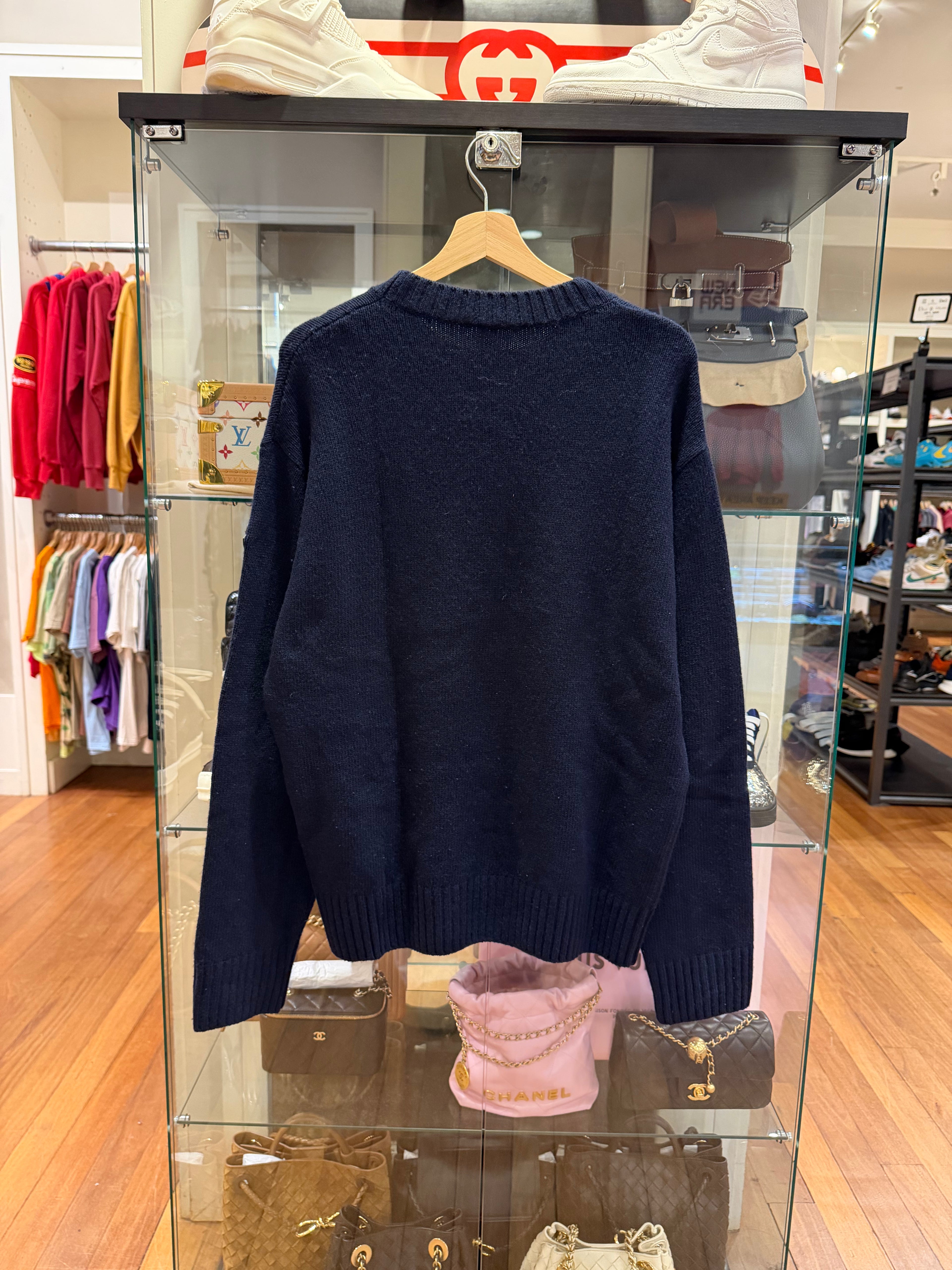 Moncler Navy Wool Sweater