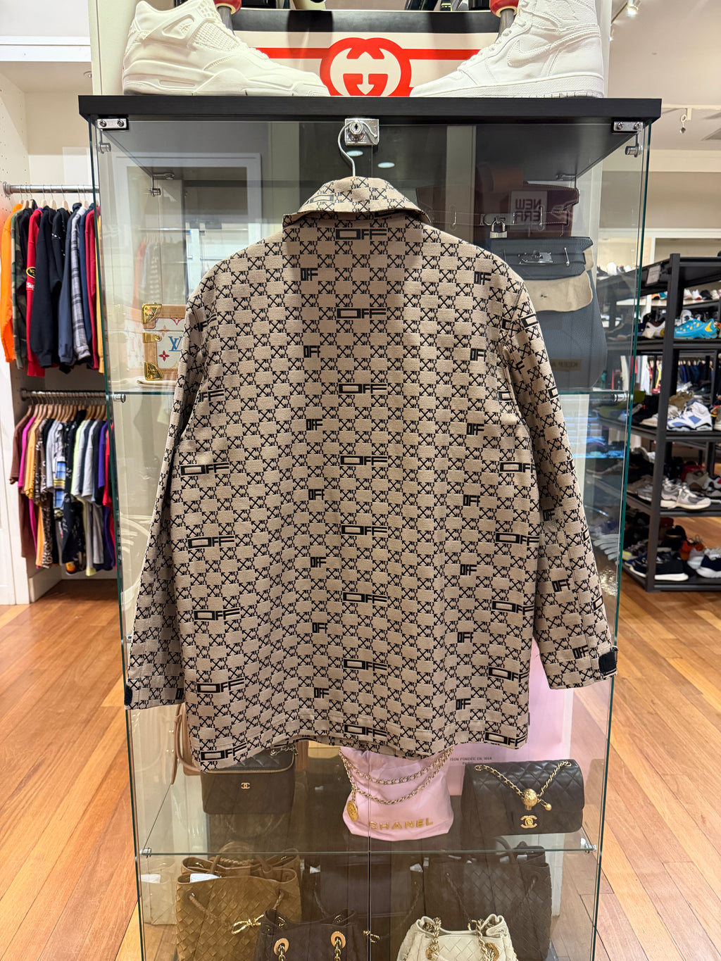 Off White Monogram Arrow
Allover Jacket - Beige