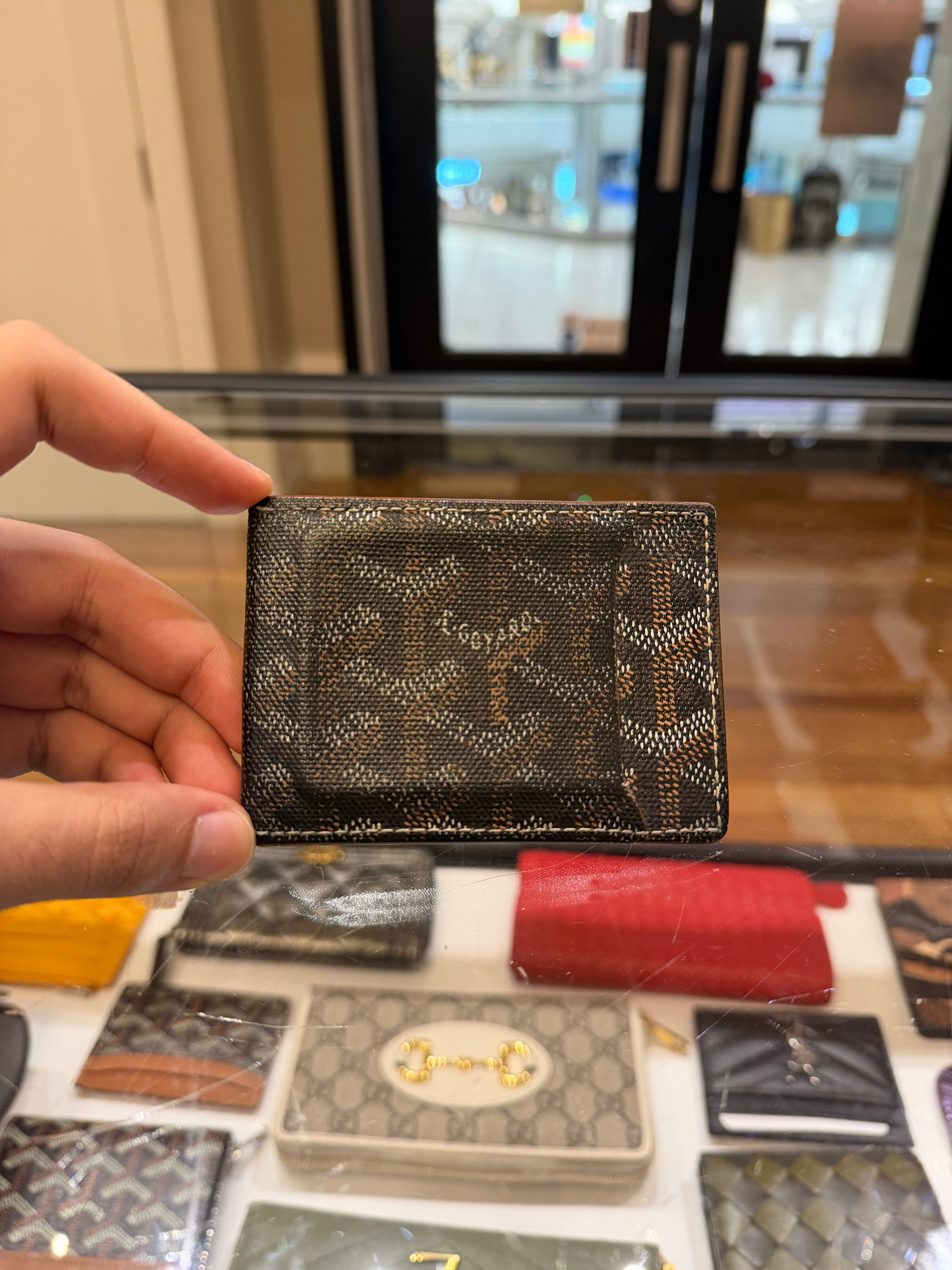 Goyard Black Goyardine Victoire Canvas Wallet