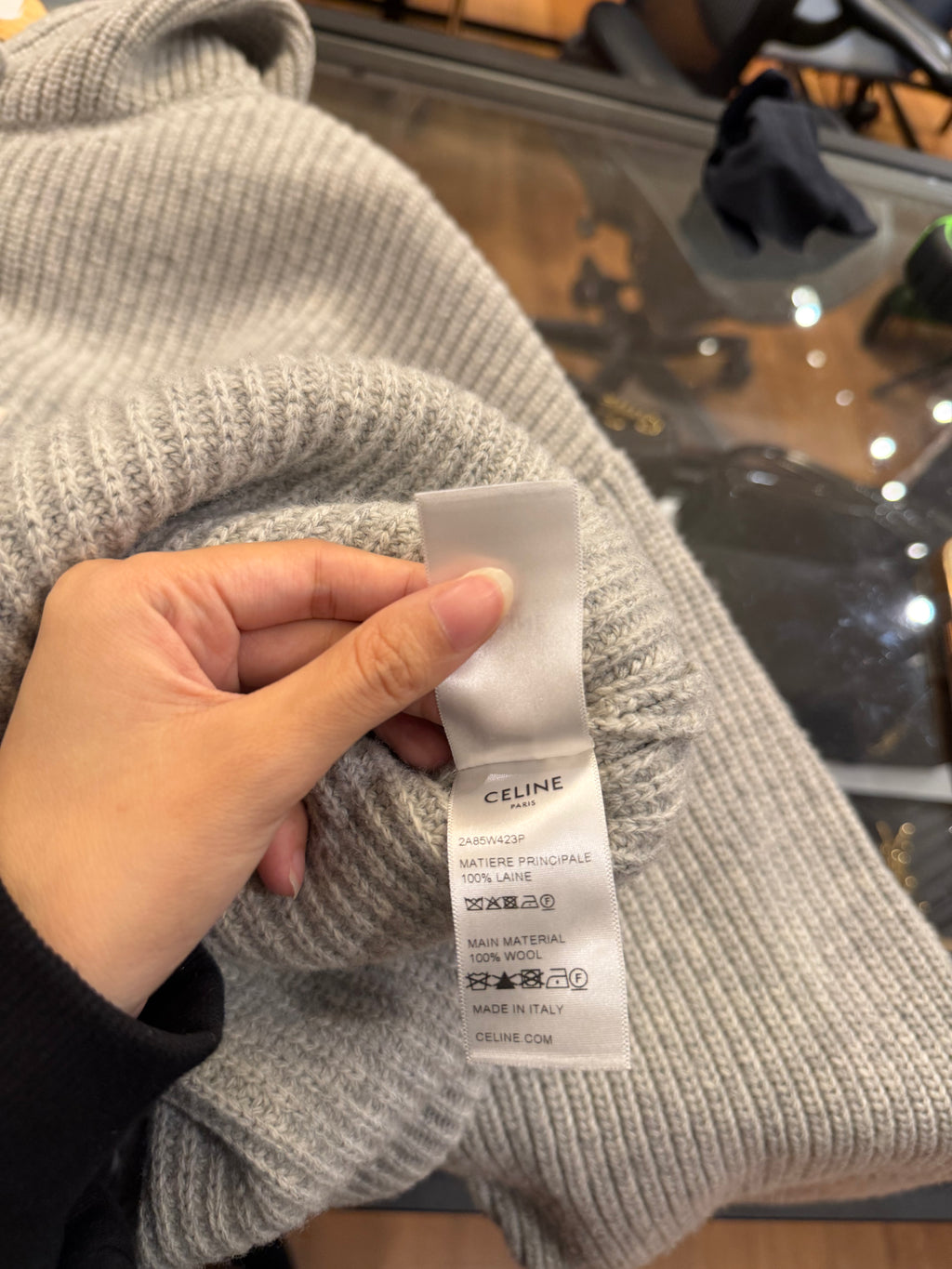 Celine Wool Gray Sweater