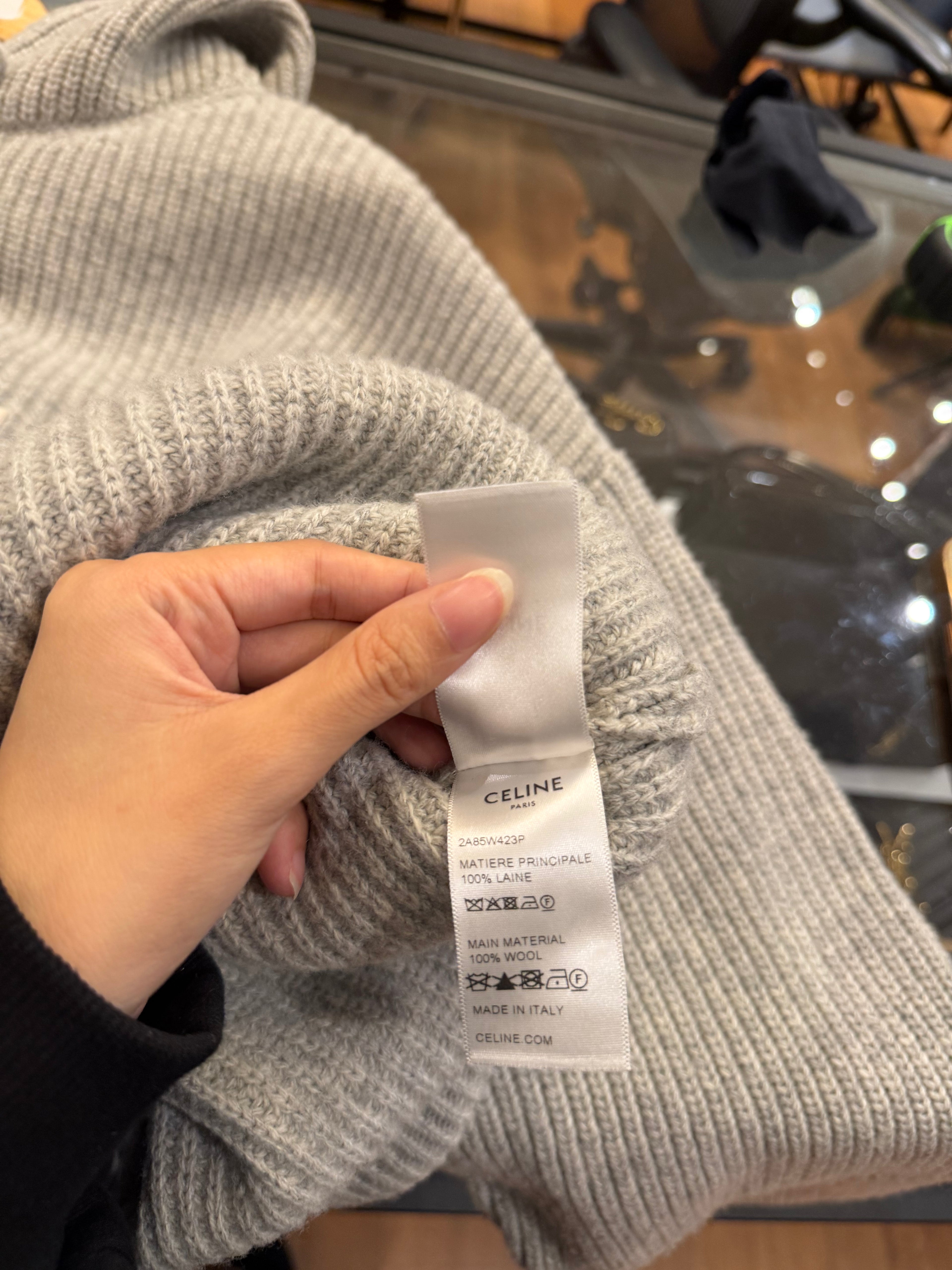 Celine Wool Gray Sweater