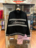 Supreme Script Knit Quarter Zip - Black