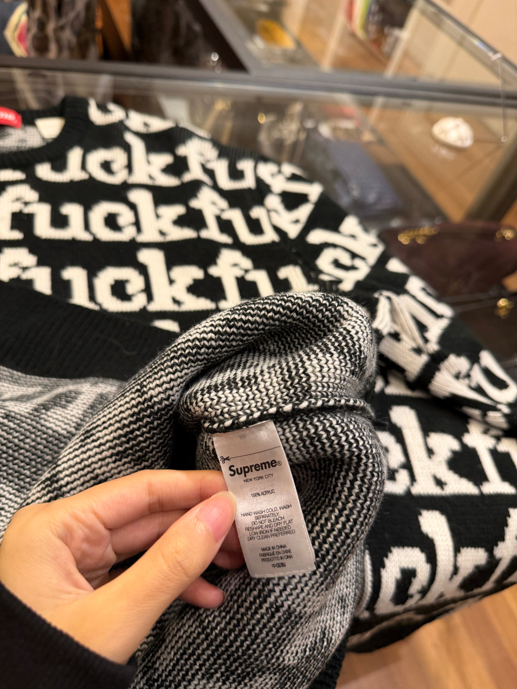 Supreme Fuck Off Knit Sweater