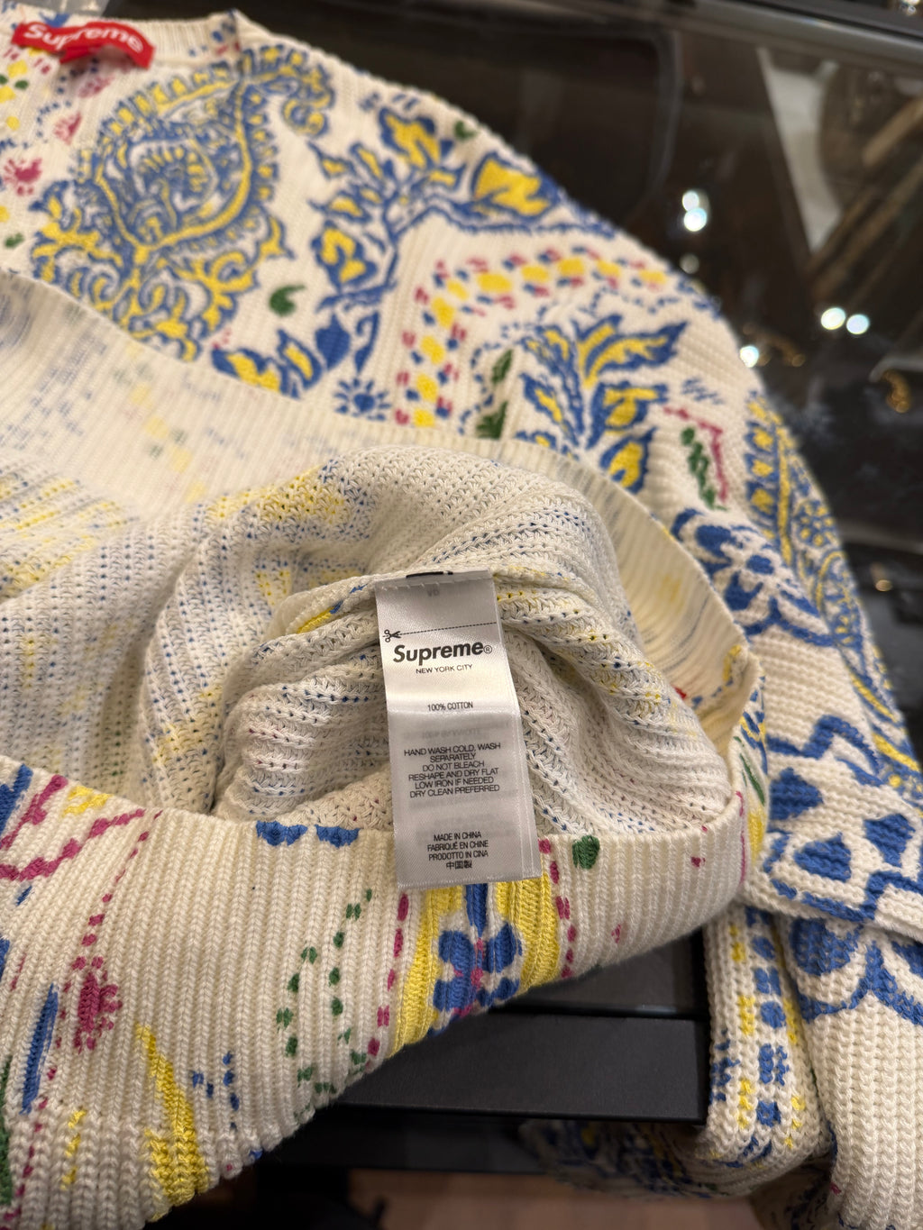 Supreme Printed Paisley Knit Sweater