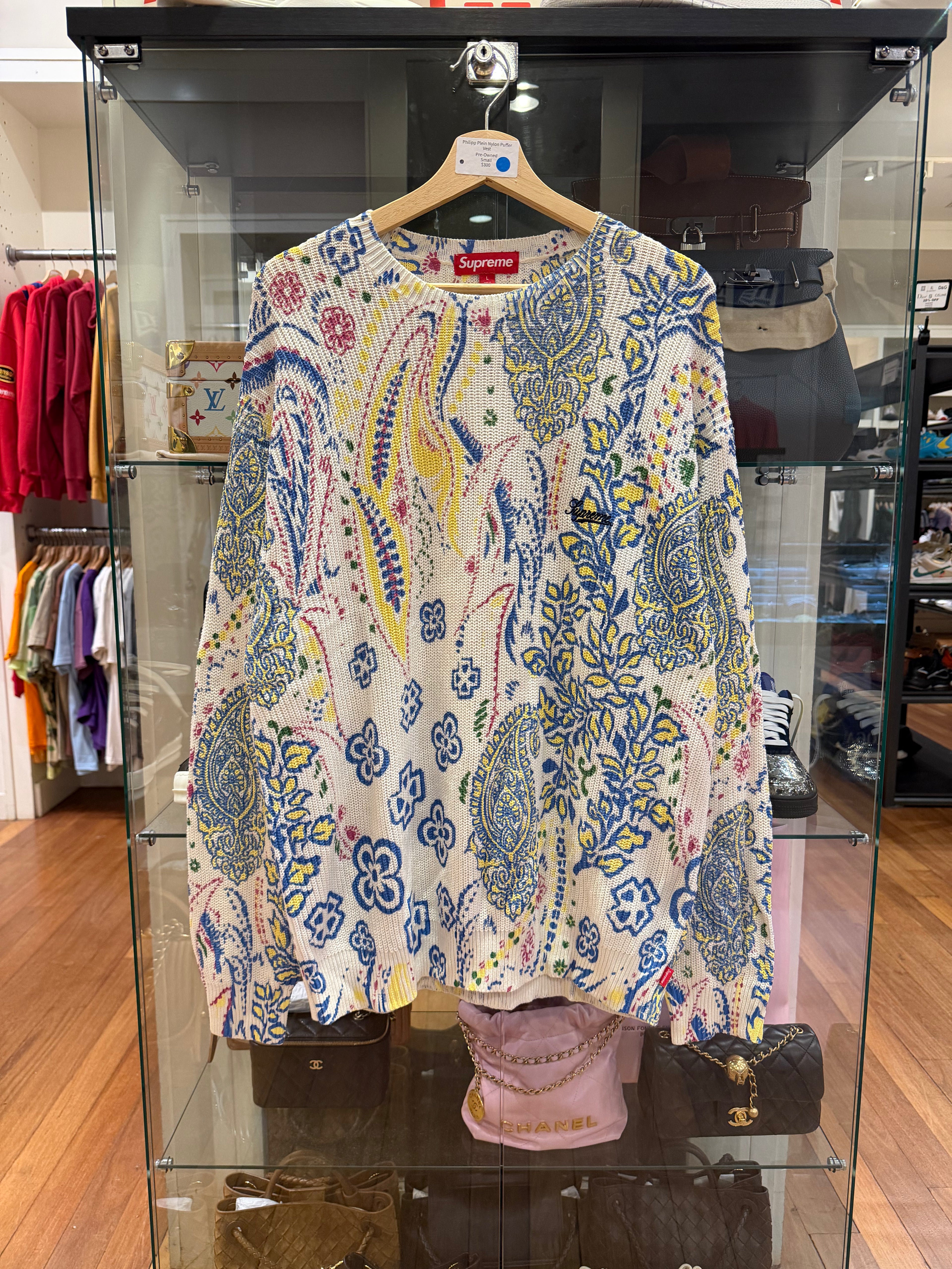 Supreme Printed Paisley Knit Sweater