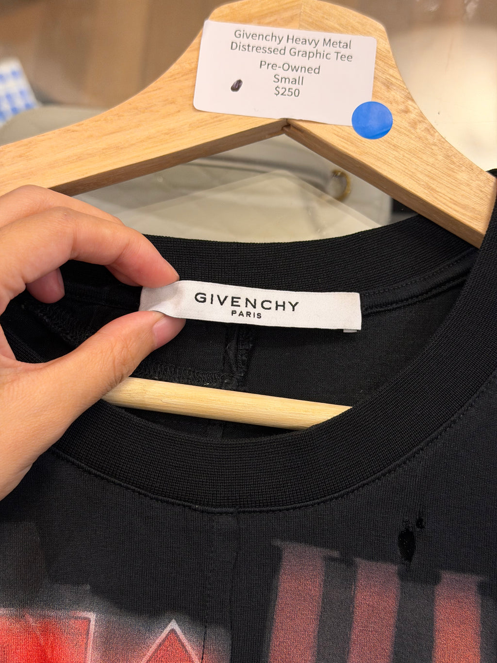 Givenchy Heavy Metal Distressed Graphic Tee