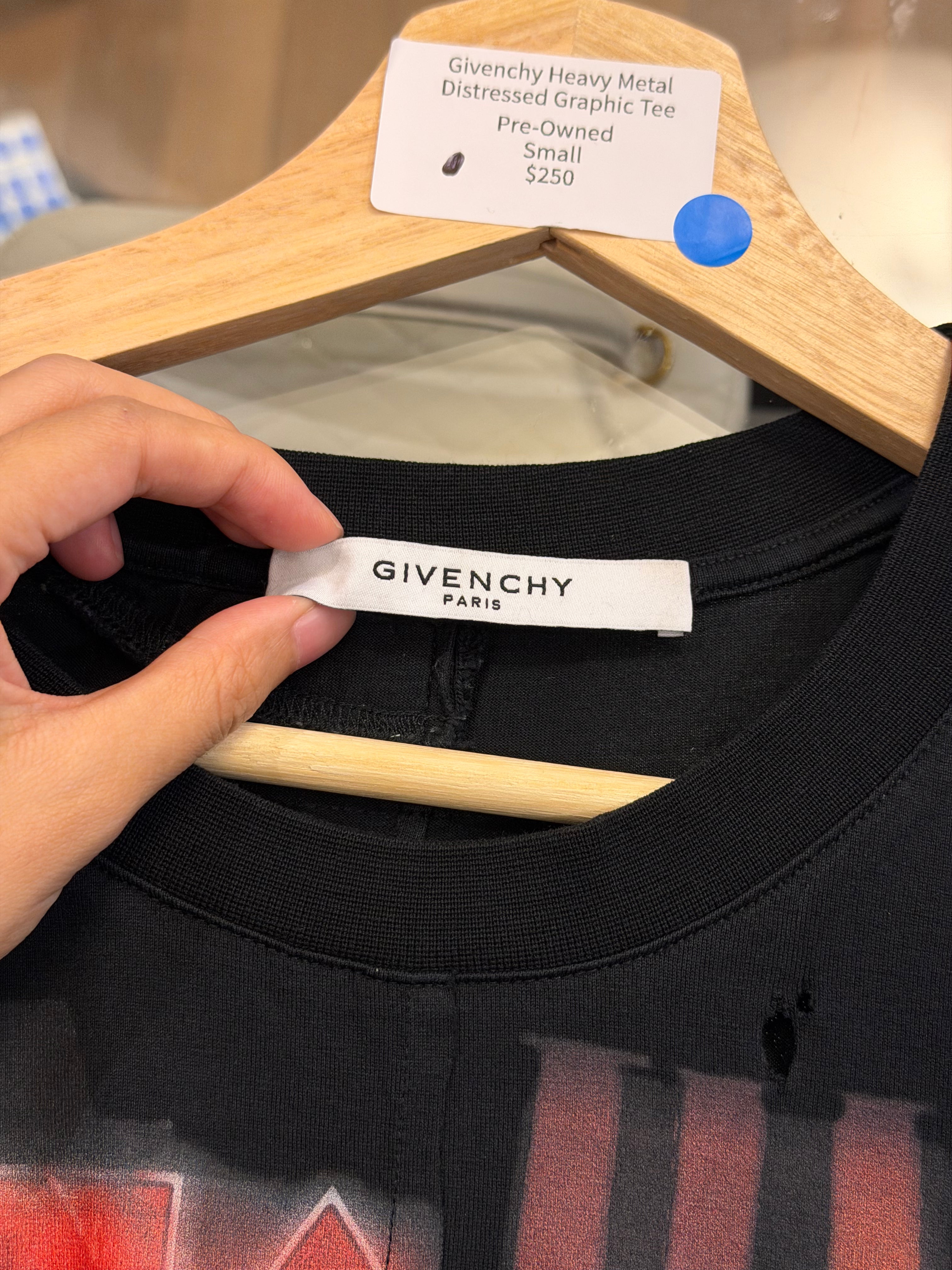 Givenchy Heavy Metal Distressed Graphic Tee