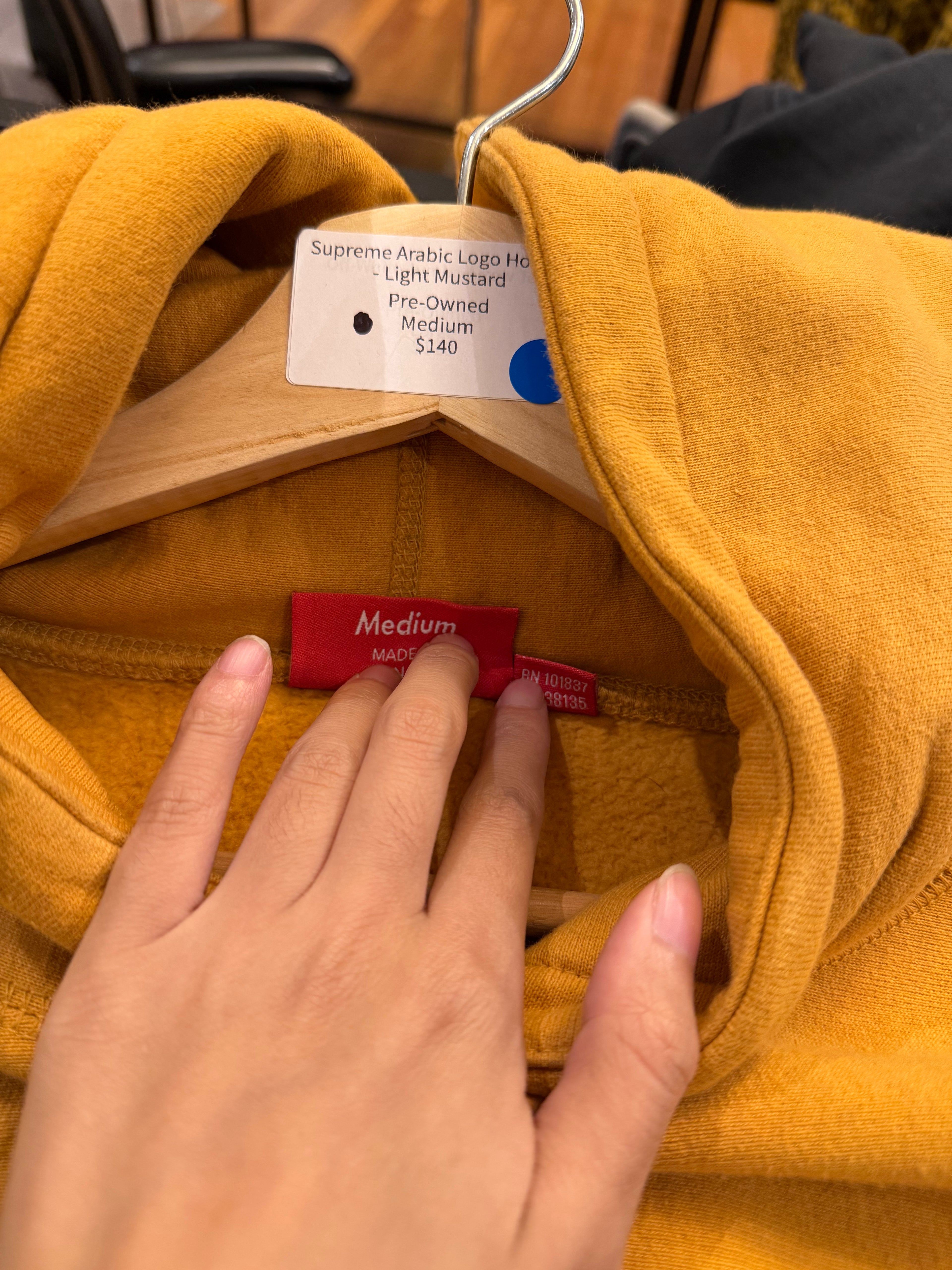 Supreme Arabic Logo Hoodie
- Light Mustard