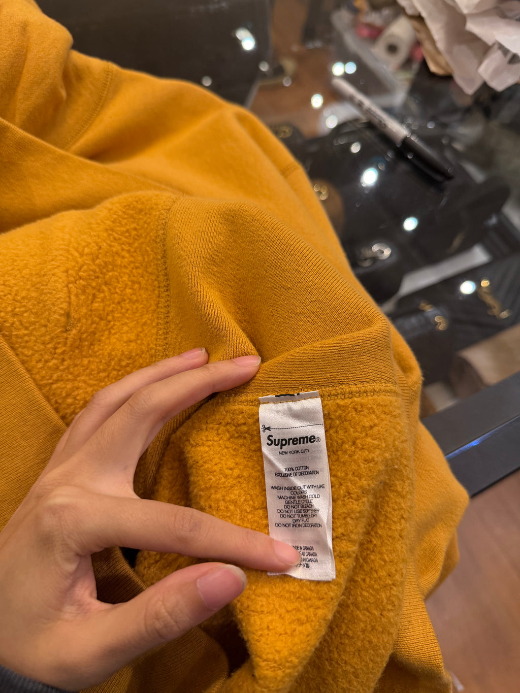 Supreme Arabic Logo Hoodie
- Light Mustard
