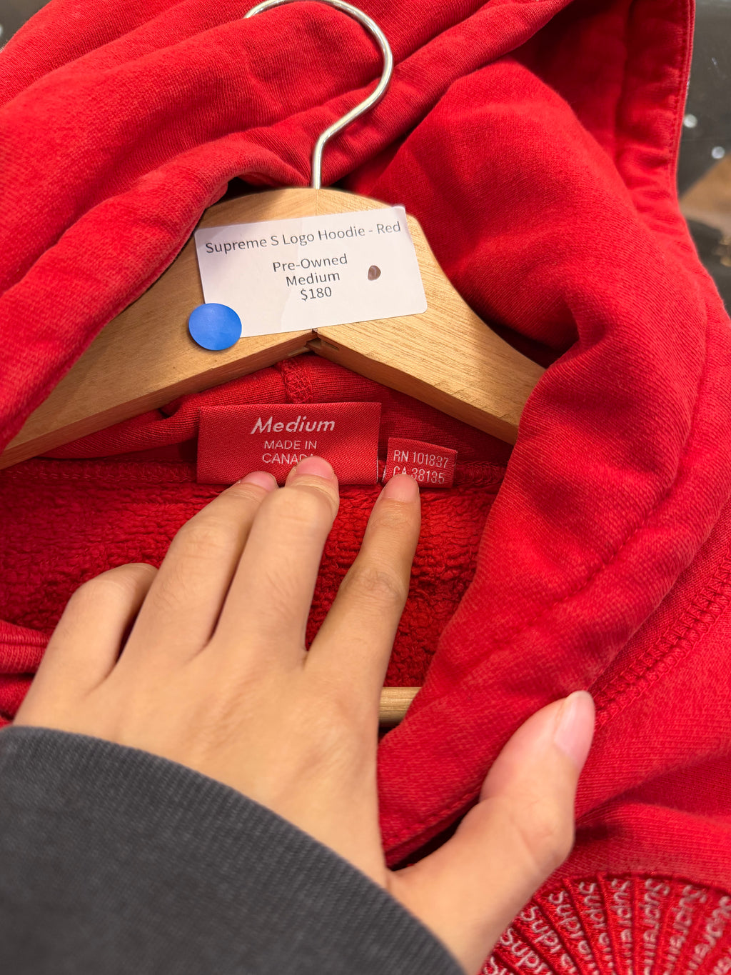 Supreme S Logo Hoodie - Red