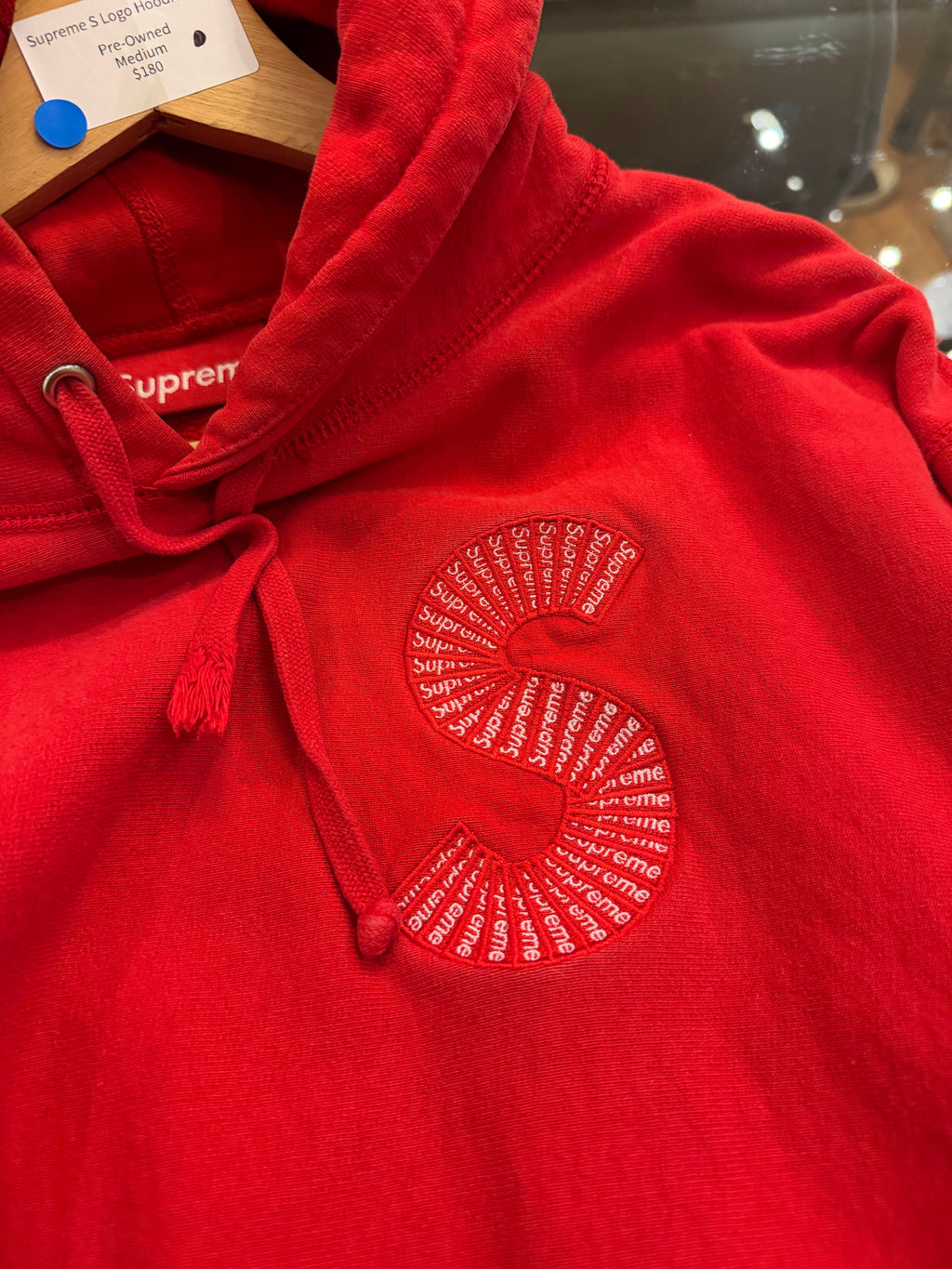Supreme S Logo Hoodie - Red