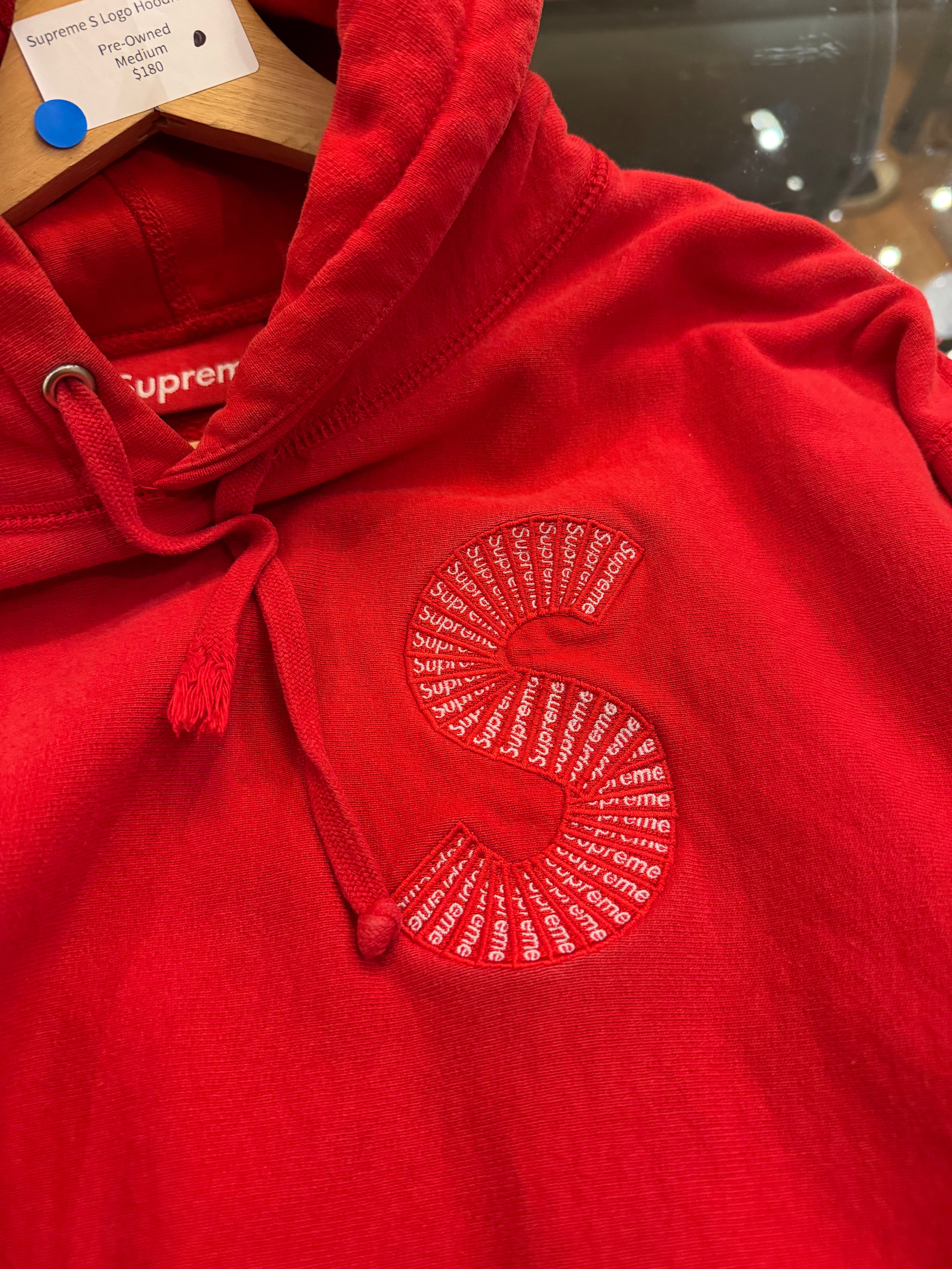 Supreme S Logo Hoodie - Red