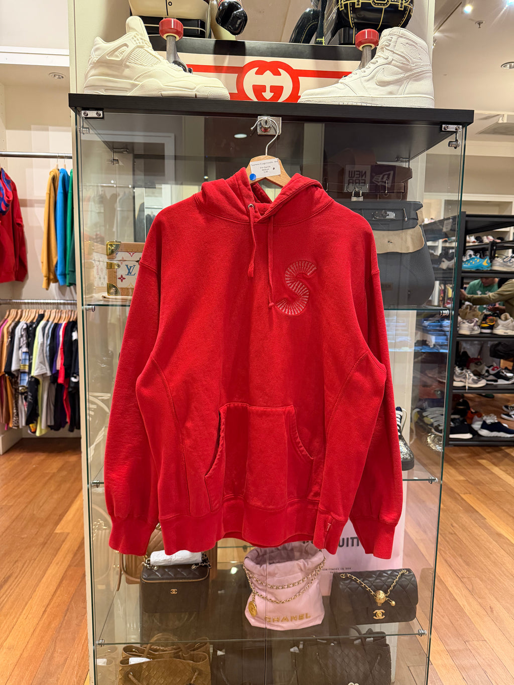 Supreme S Logo Hoodie - Red