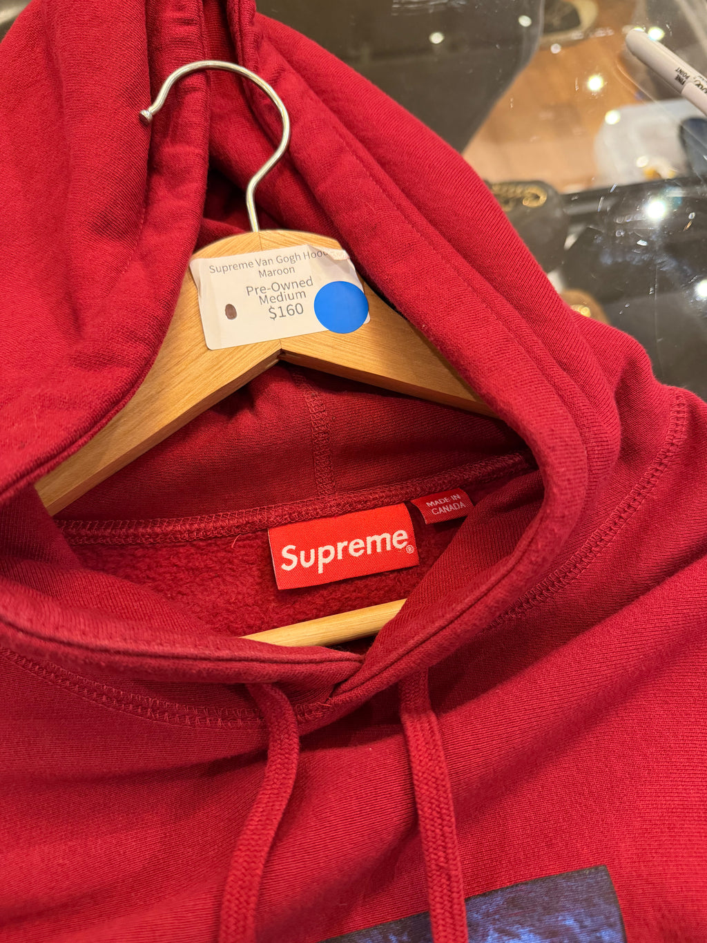 Supreme Van Gogh Hoodie - Maroon
