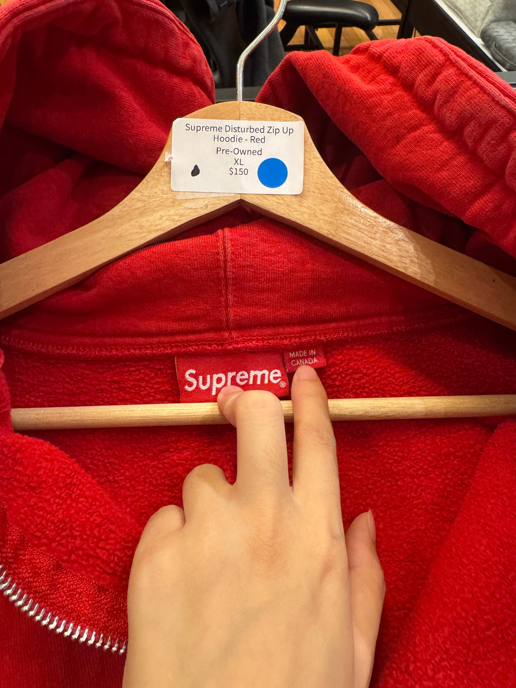 Supreme Disturbed Zip Up
Hoodie - Red