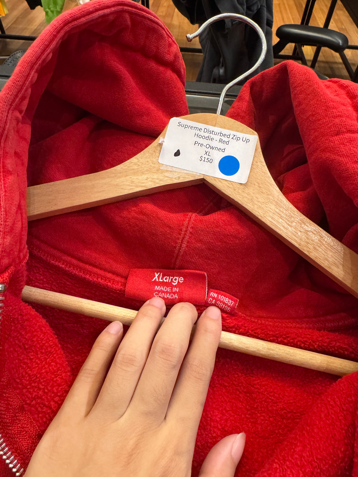 Supreme Disturbed Zip Up
Hoodie - Red