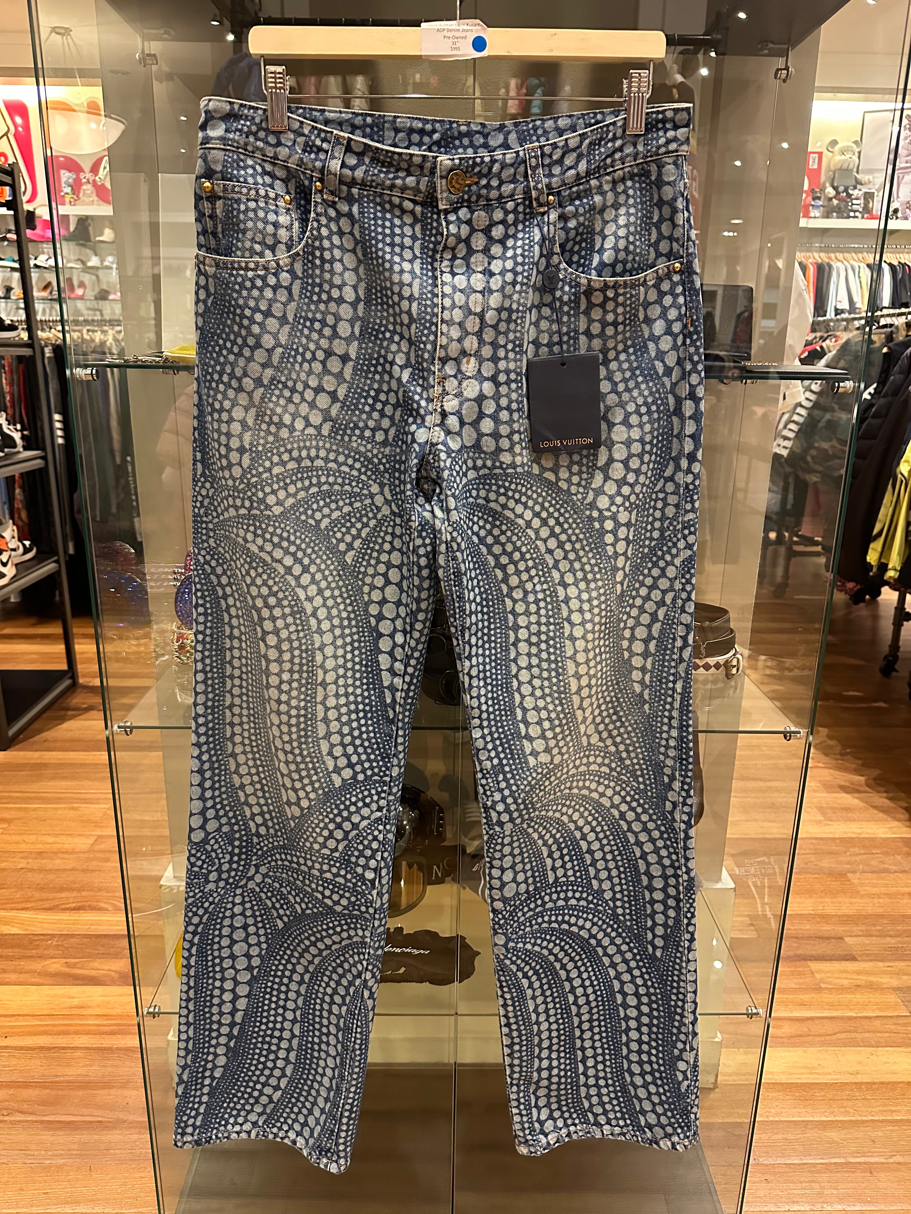 Louis Vuitton Yayou Kusama AOP Denim Jeans