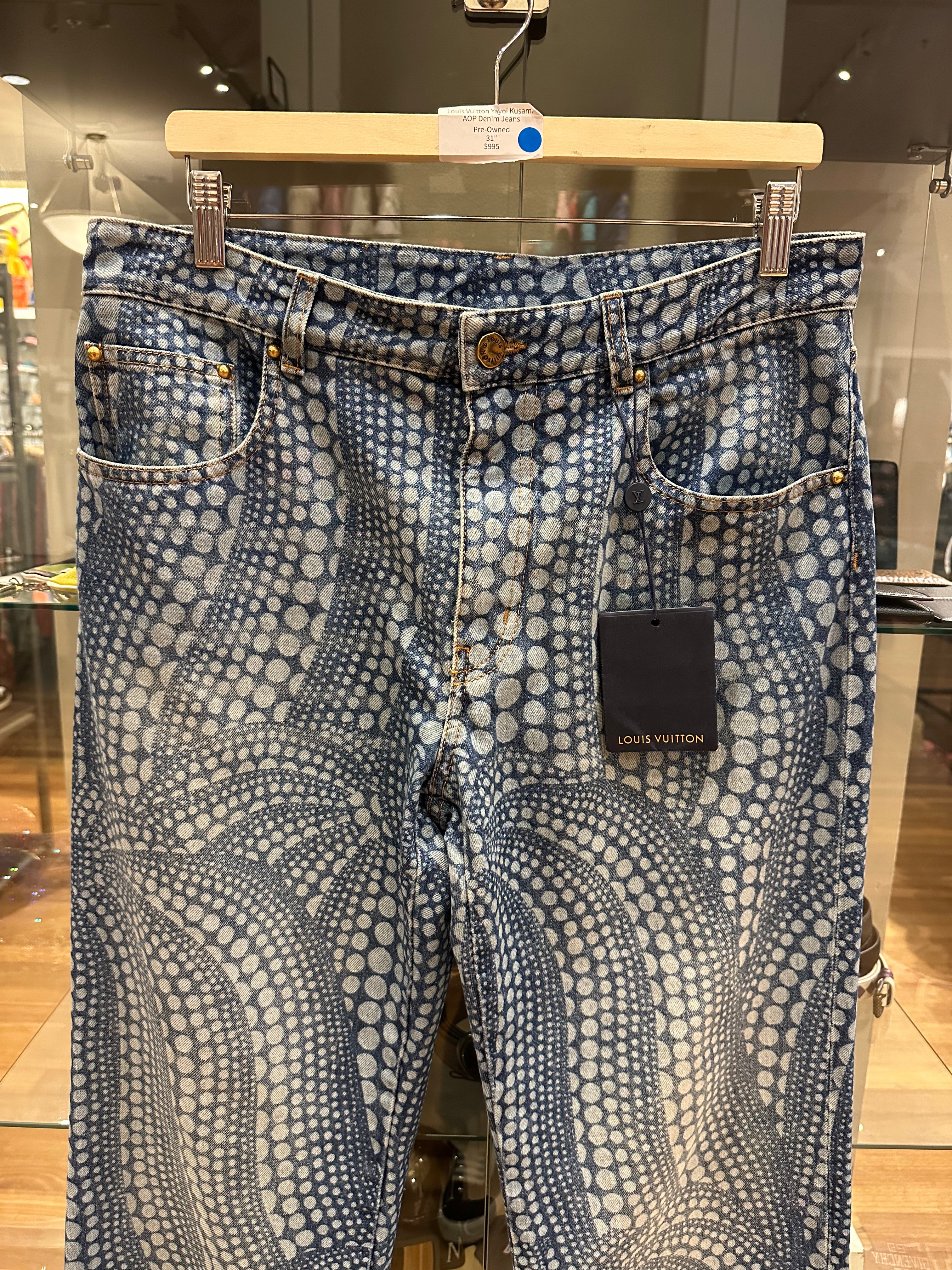 Louis Vuitton Yayou Kusama AOP Denim Jeans